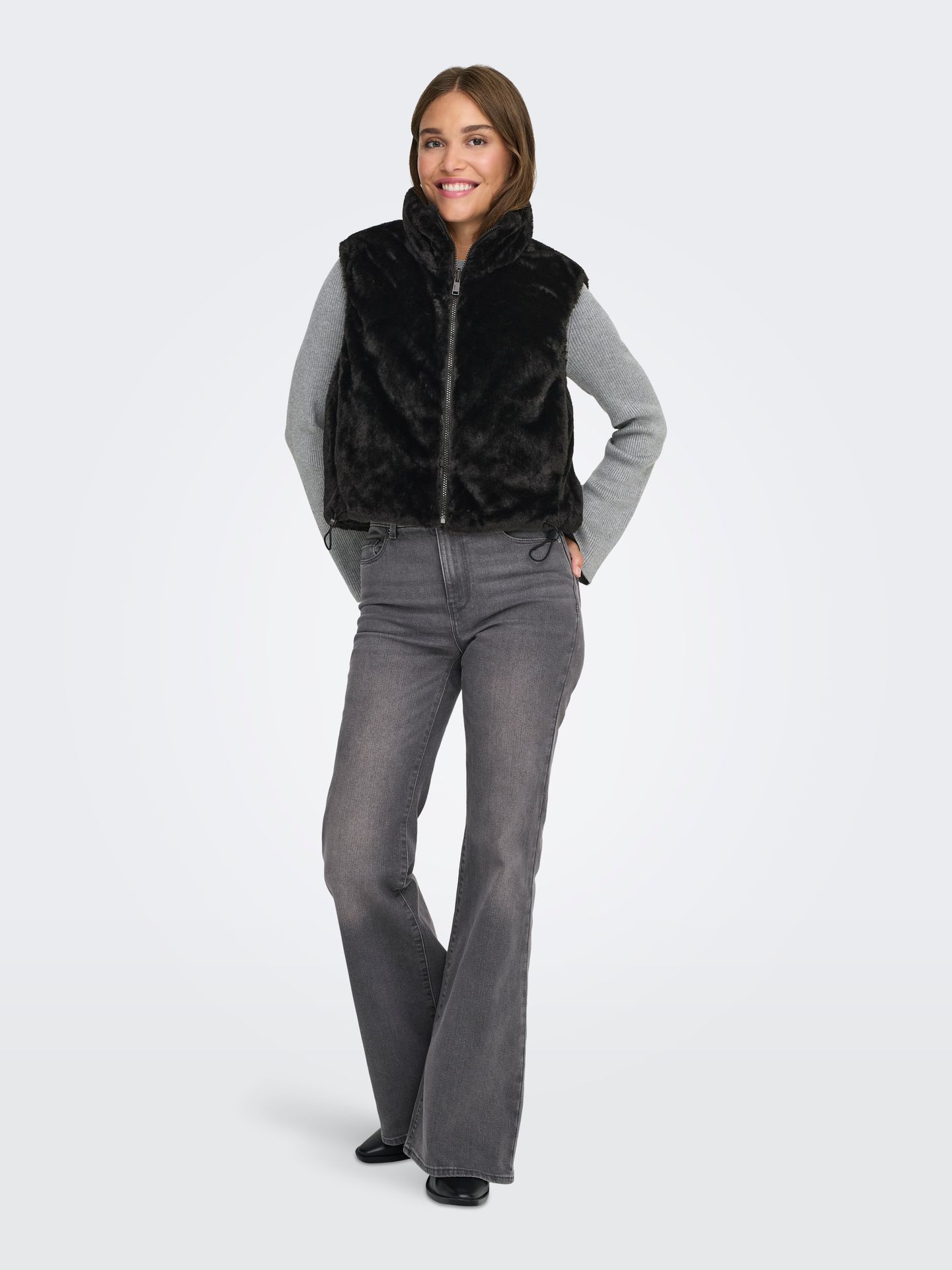Only ONLDANA FAUX FUR REV.WAISTCOAT OTW Black 2900168765026