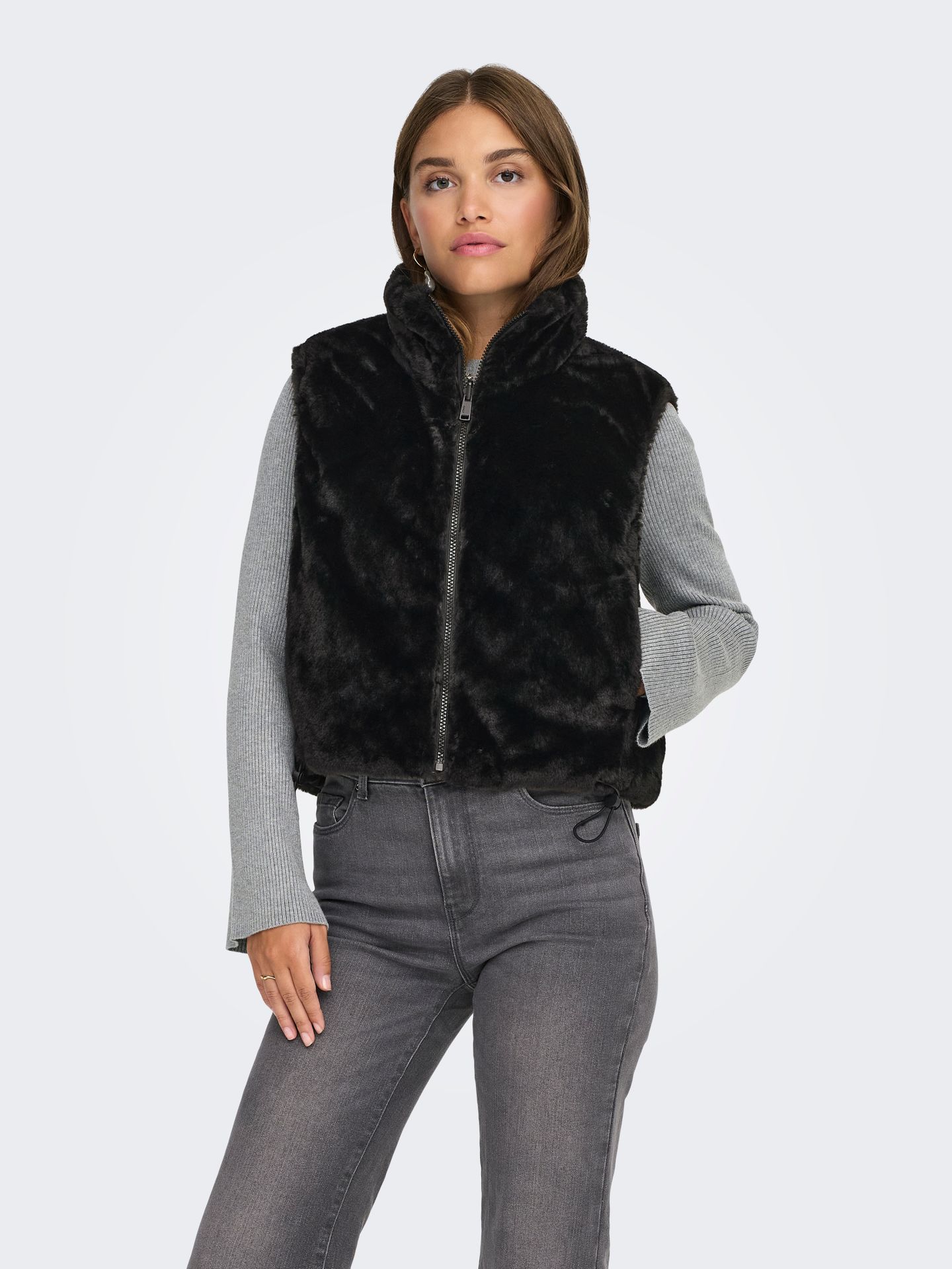 Only ONLDANA FAUX FUR REV.WAISTCOAT OTW Black 2900168765026