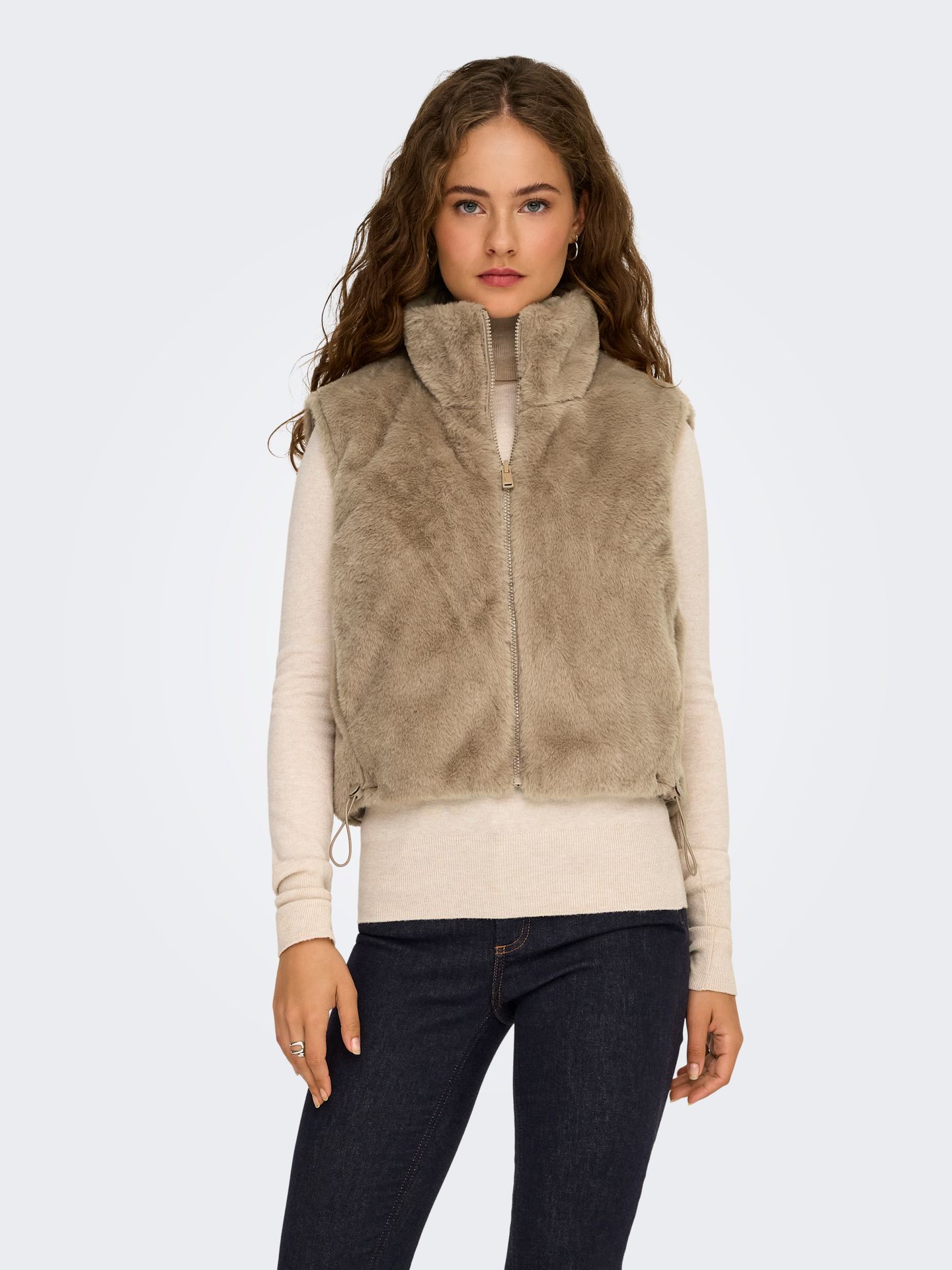 Only ONLDANA FAUX FUR REV.WAISTCOAT OTW Silver Mink 2900159941026