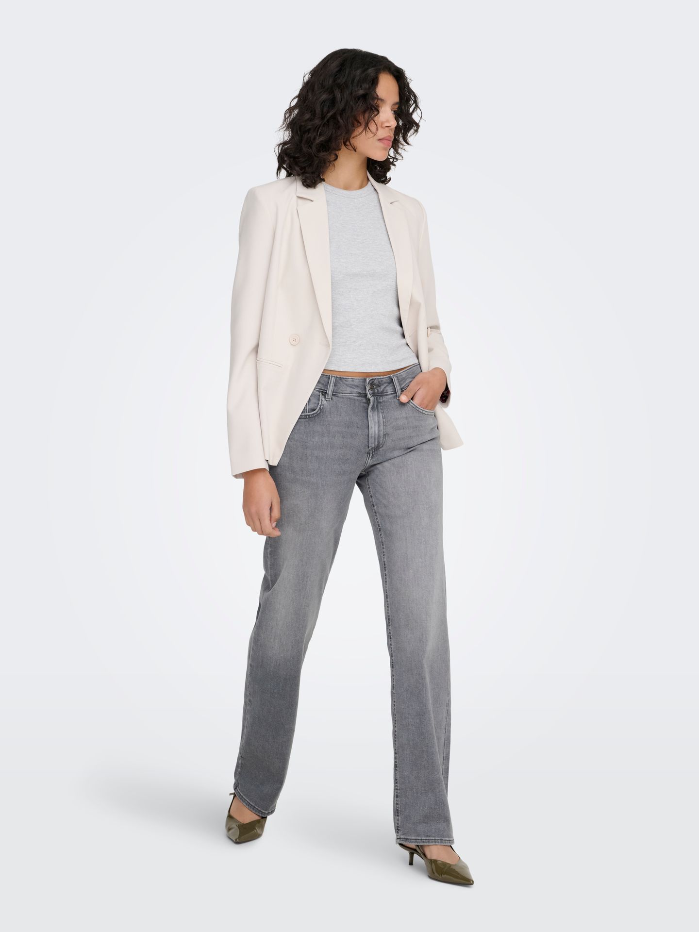 Only ONLBLUSH MID STRAIGHT DNM TAI0918 N Medium Grey Denim 2900159942108