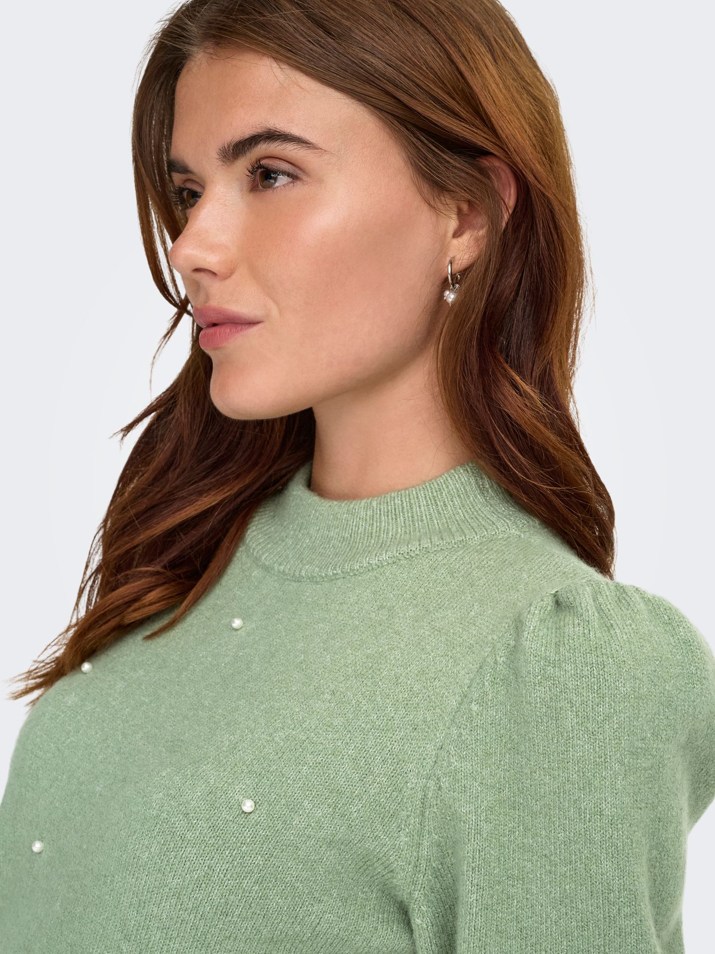 JDY JDYRUE LIFE 2/4 PEARL PULLOVER KNT Hedge Green/BIG CORDUROY PATTERN 2900162846035