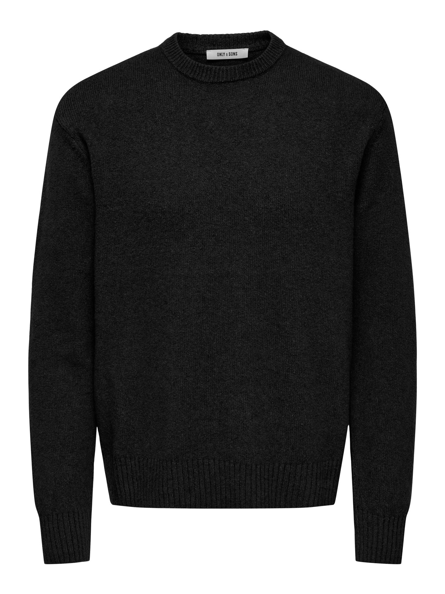 Only & Sons ONSJAMES RLX CREW KNIT NOOS Black 2900159957027 Only & Sons ONSJAMES RLX CREW KNIT NOOS Black 2900159957027