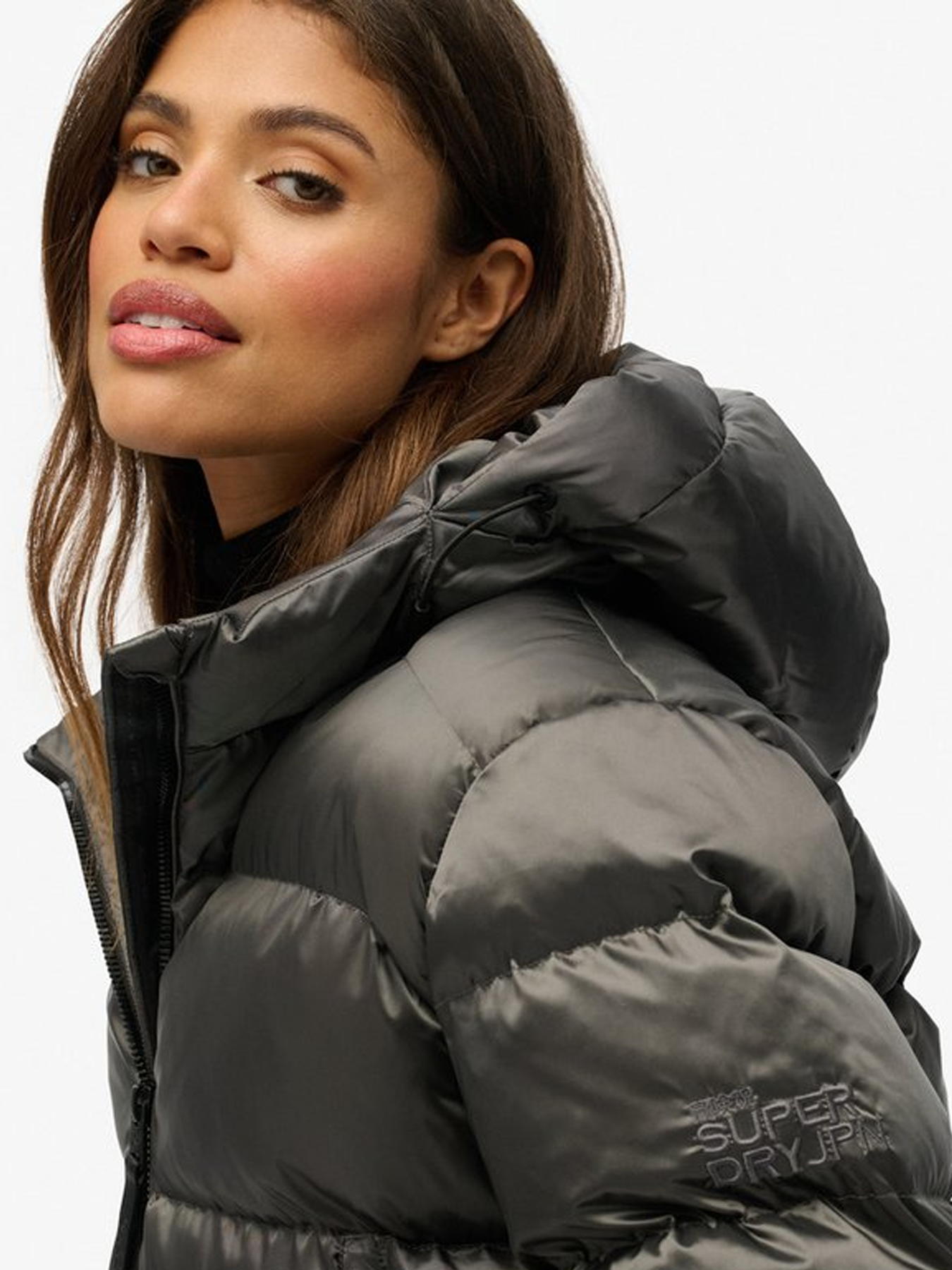 Superdry Hooded luxe sports puffer Black Sheen 2900159967040 Superdry Hooded luxe sports puffer Black Sheen 2900159967040