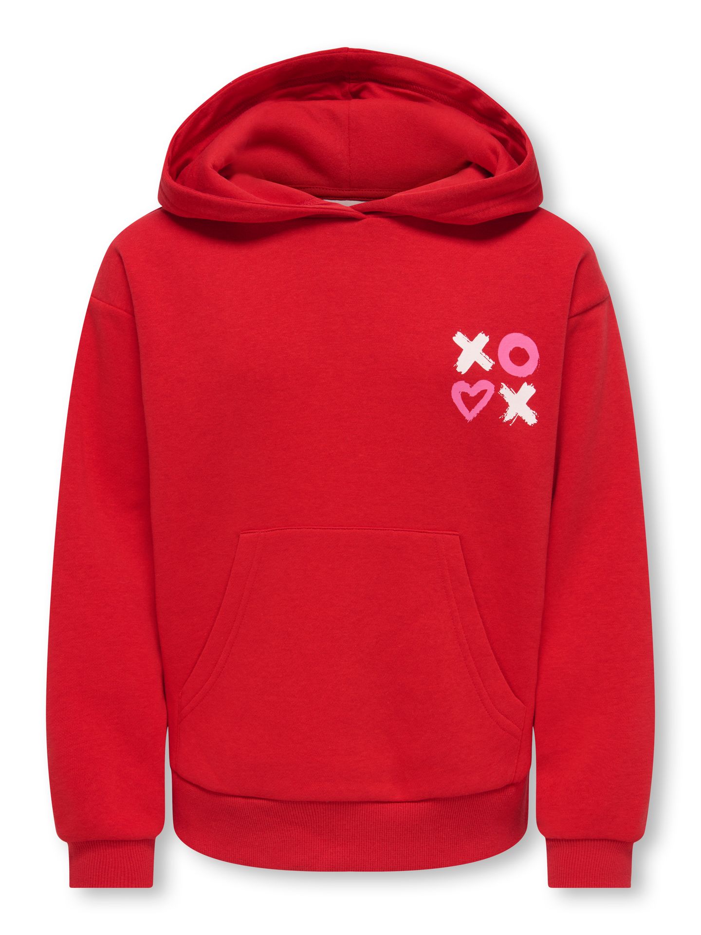 Only KOGMARISA SMILE HOOD L/S O-NECK CS Salsa/XOXO Smile Face 00115028-EKA26011400003106