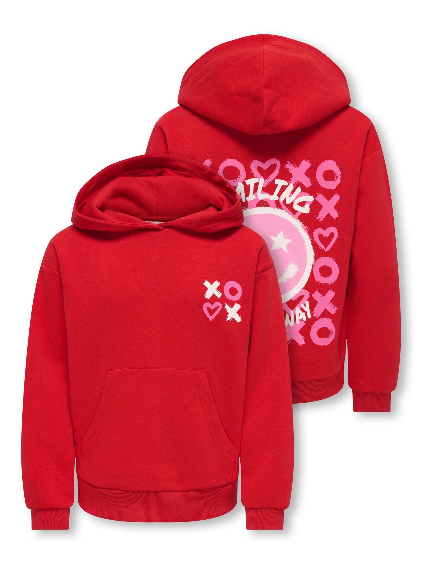 Only KOGMARISA SMILE HOOD L/S O-NECK CS Salsa/XOXO Smile Face 2900159976028 Only KOGMARISA SMILE HOOD L/S O-NECK CS Salsa/XOXO Smile Face 2900159976028