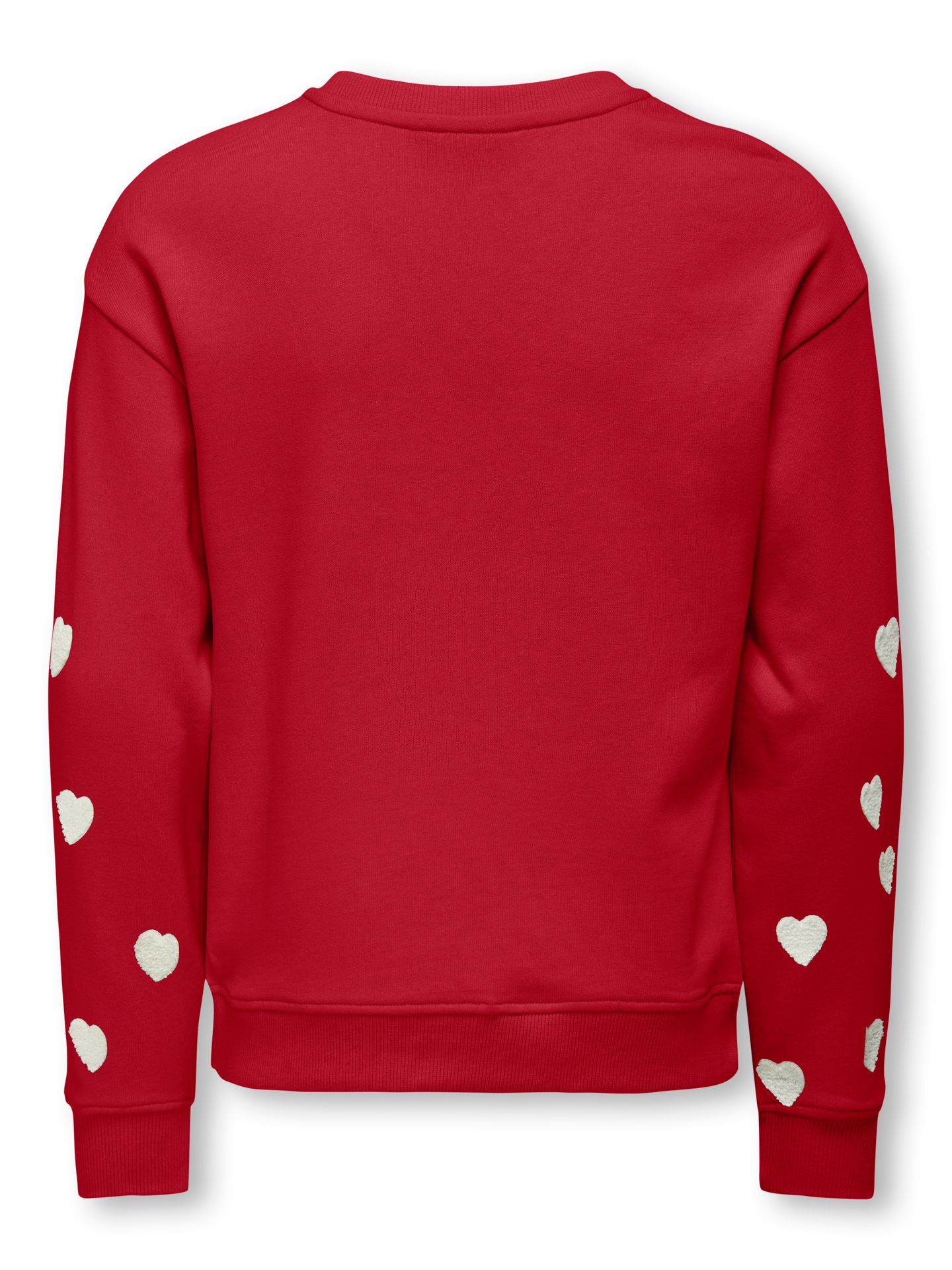 Only KOGMARISA TEDDY HEART L/S O-NECK CS Salsa/Fierce 00115029-EKA26011400003000