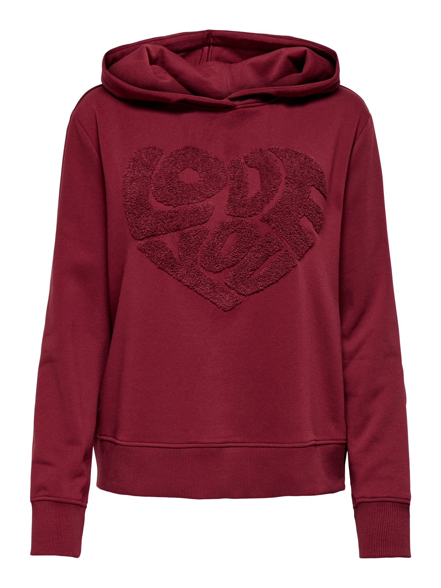 Only KOGLYNA L/S DETAIL HOOD CS SWT Cabernet/BLACK BUTTONS 00115032-EKA26011400002973