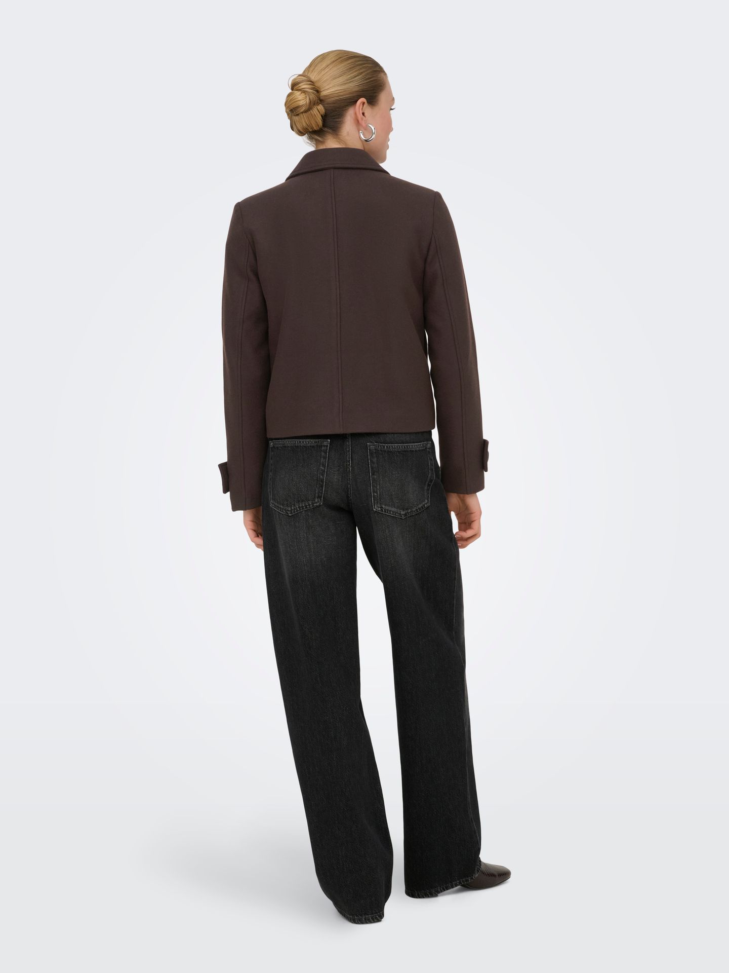Only ONLFREJA LIFE SHORT DB JACKET OTW N Hot Fudge/MELANGE 2900168504052