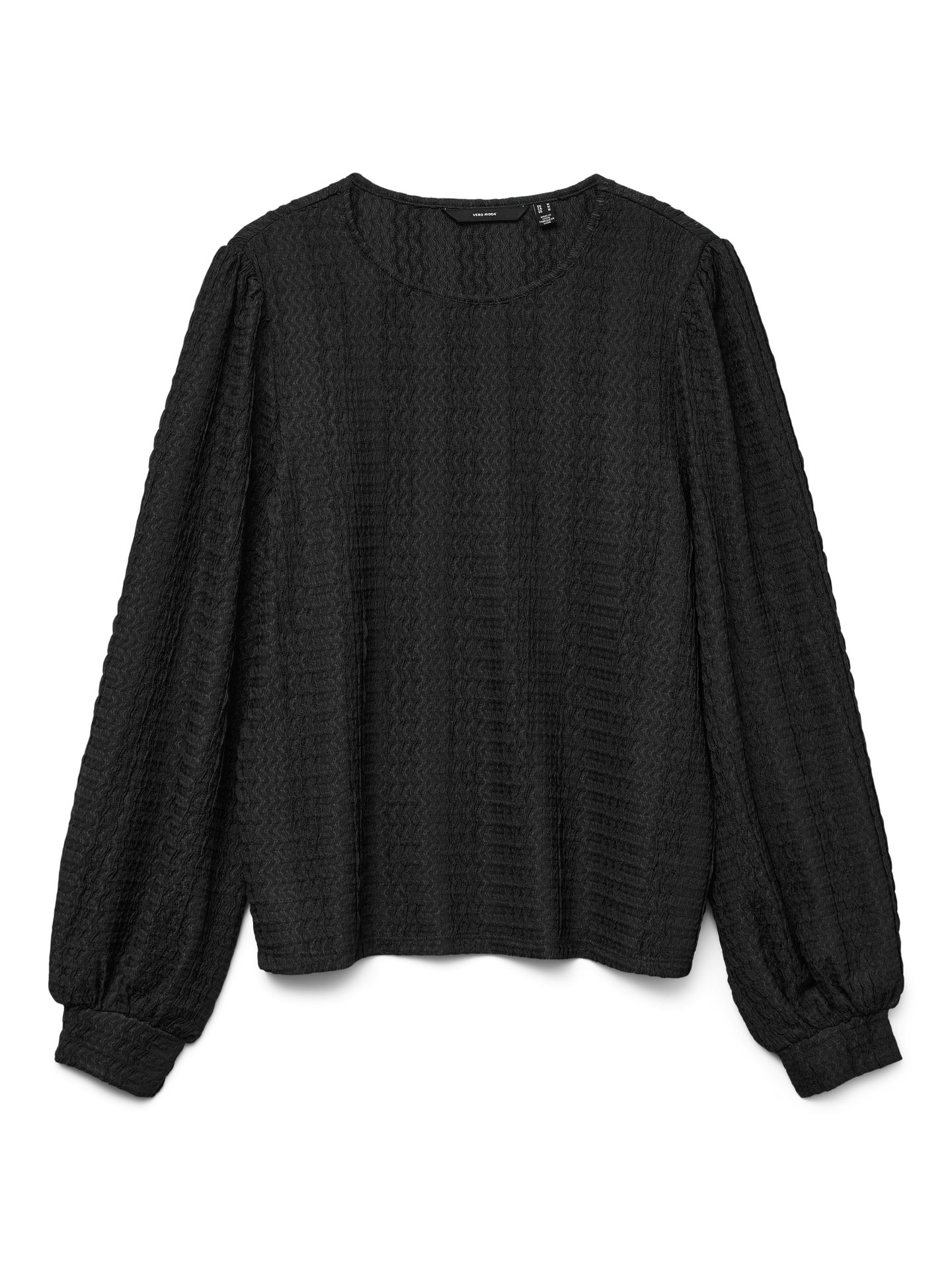 Vero Moda VMJASMIN LS O-NECK TOP JRS GA Black 00115036-EKA26011400000025