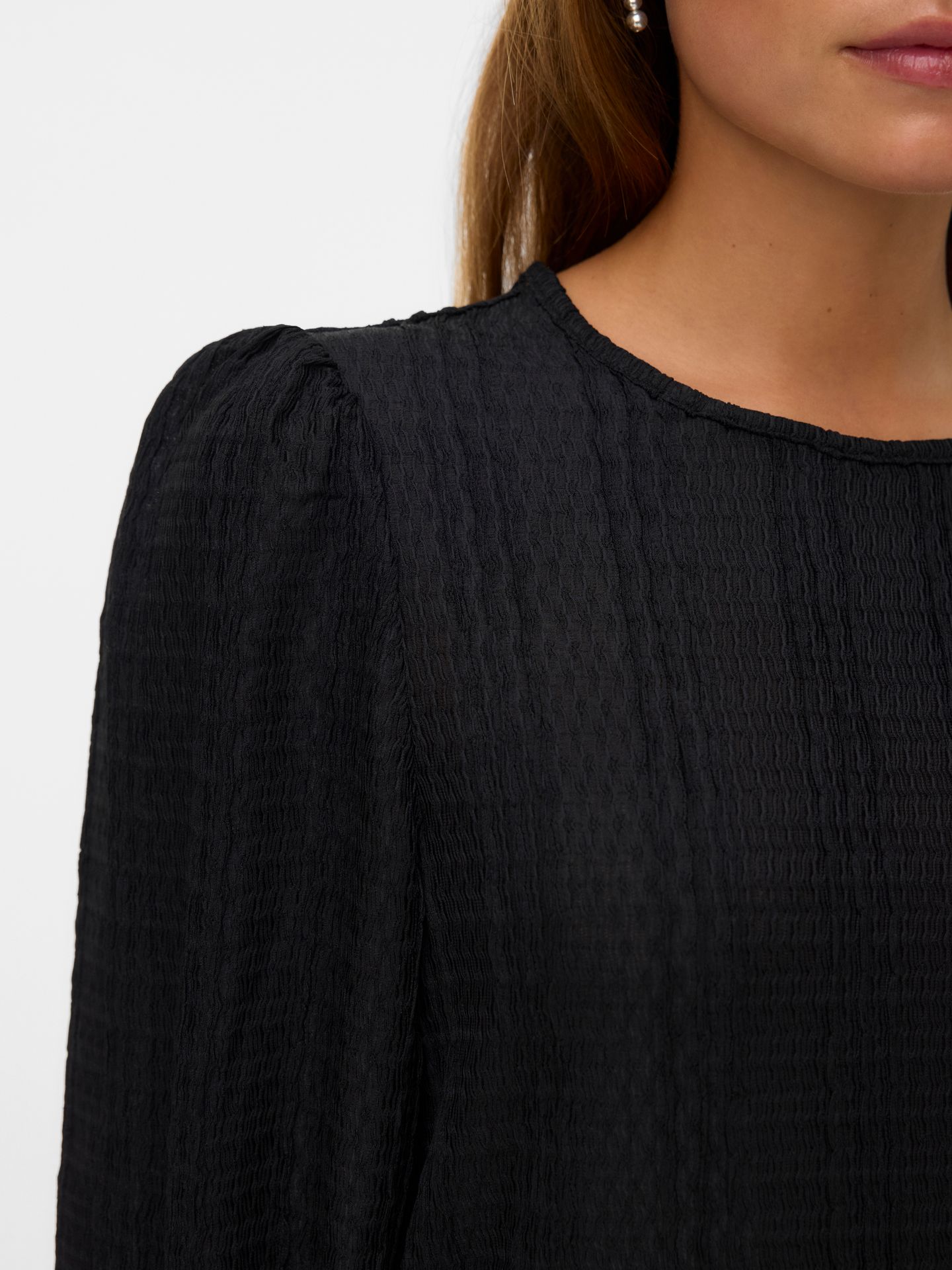 Vero Moda VMJASMIN LS O-NECK TOP JRS GA Black 2900159990031 Vero Moda VMJASMIN LS O-NECK TOP JRS GA Black 2900159990031