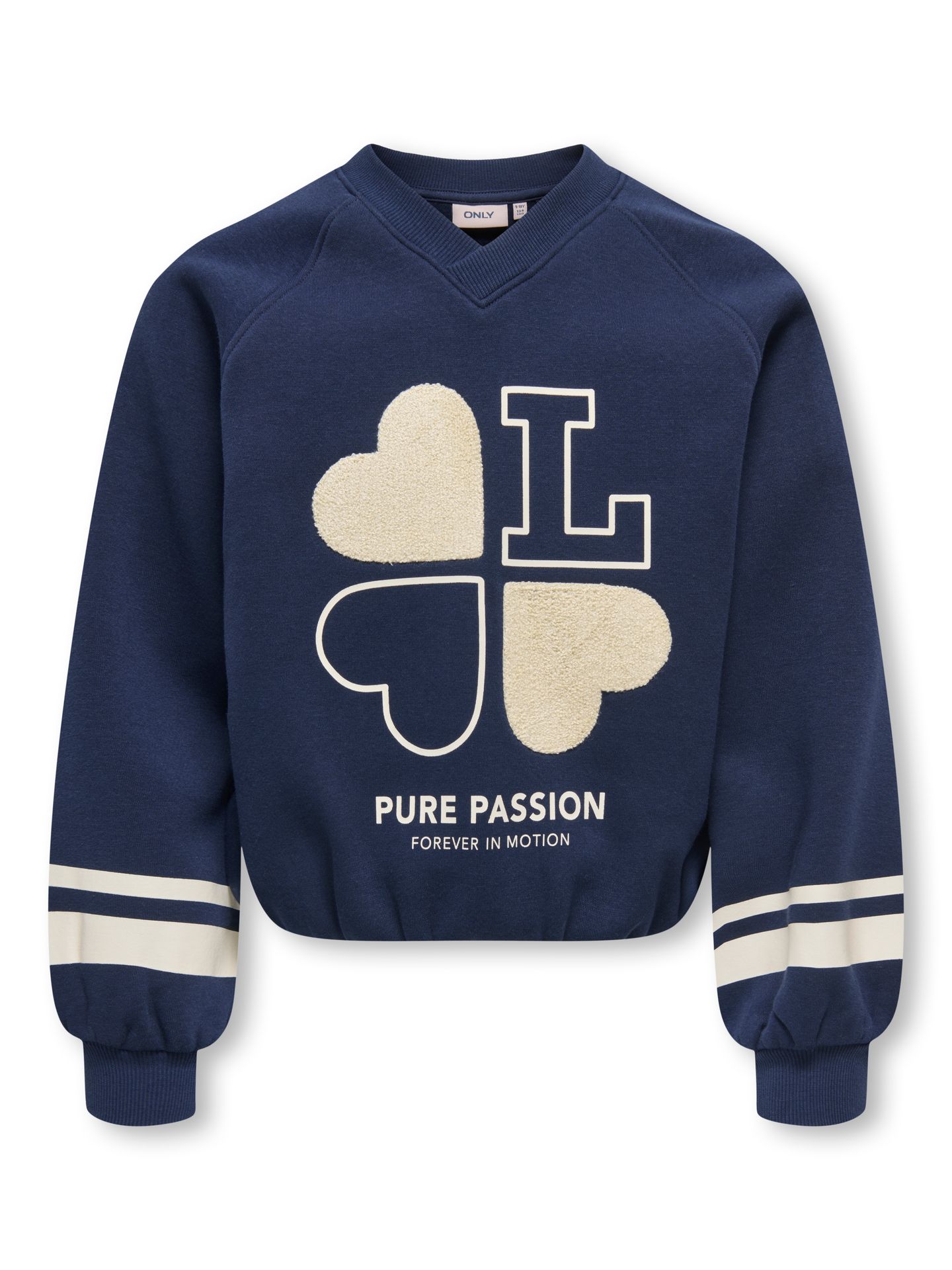 Only KOGCOLETTA L/S V-NECK PRINT SWT Navy Blazer/Love 00115038-EKA26011400003716