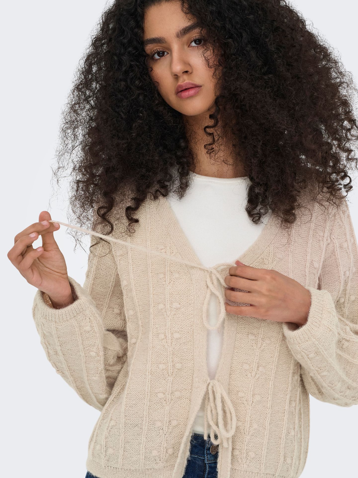 JDY JDYSIGRID LIFE L/S TIE CARDIGAN KNT Cement 2900159997054 JDY JDYSIGRID LIFE L/S TIE CARDIGAN KNT Cement 2900159997054