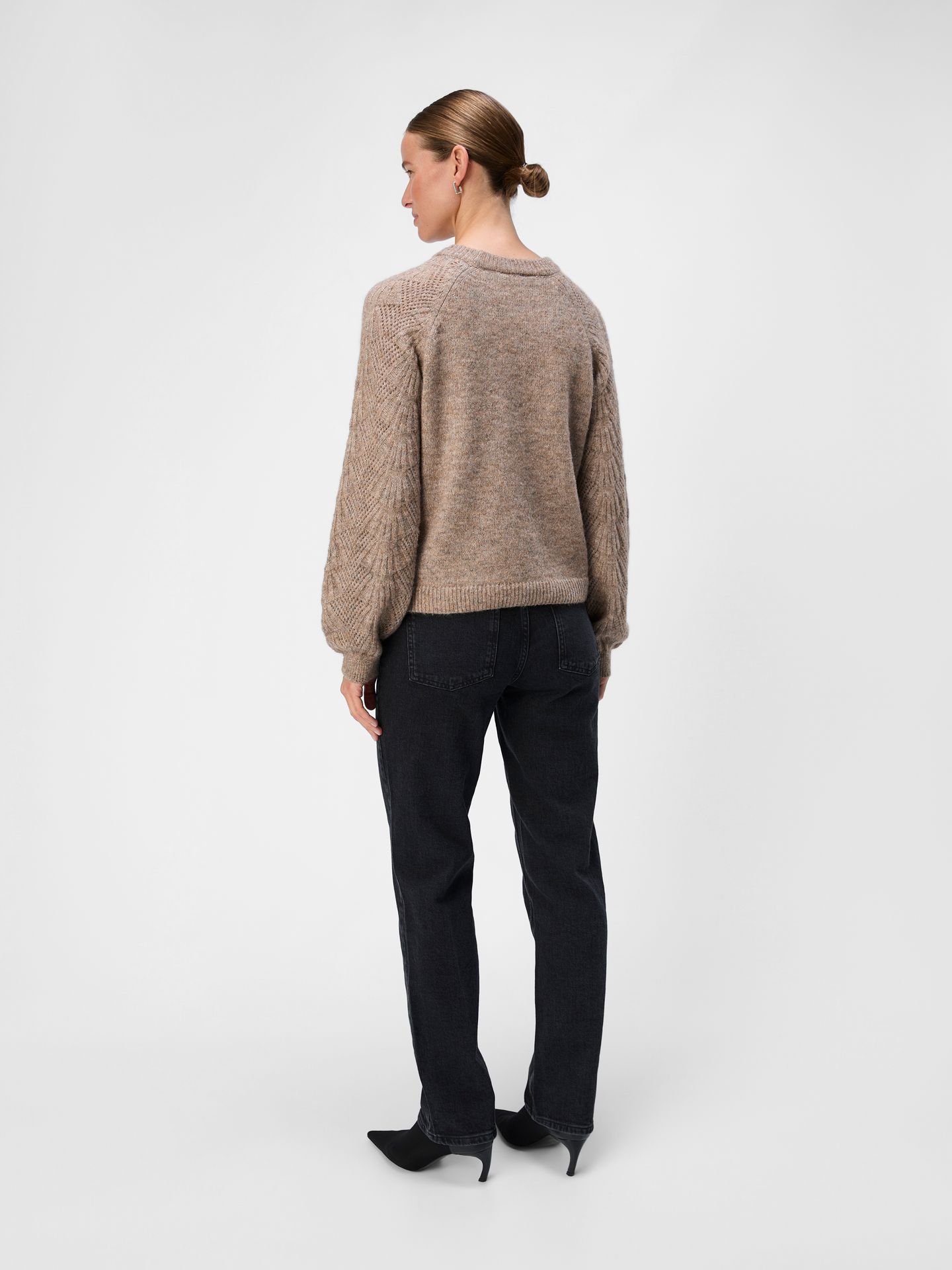 Object OBJFLORA RE L/S KNIT PULLOVER NOOS Desert Taupe/COL 2900159999058 Object OBJFLORA RE L/S KNIT PULLOVER NOOS Desert Taupe/COL 2900159999058