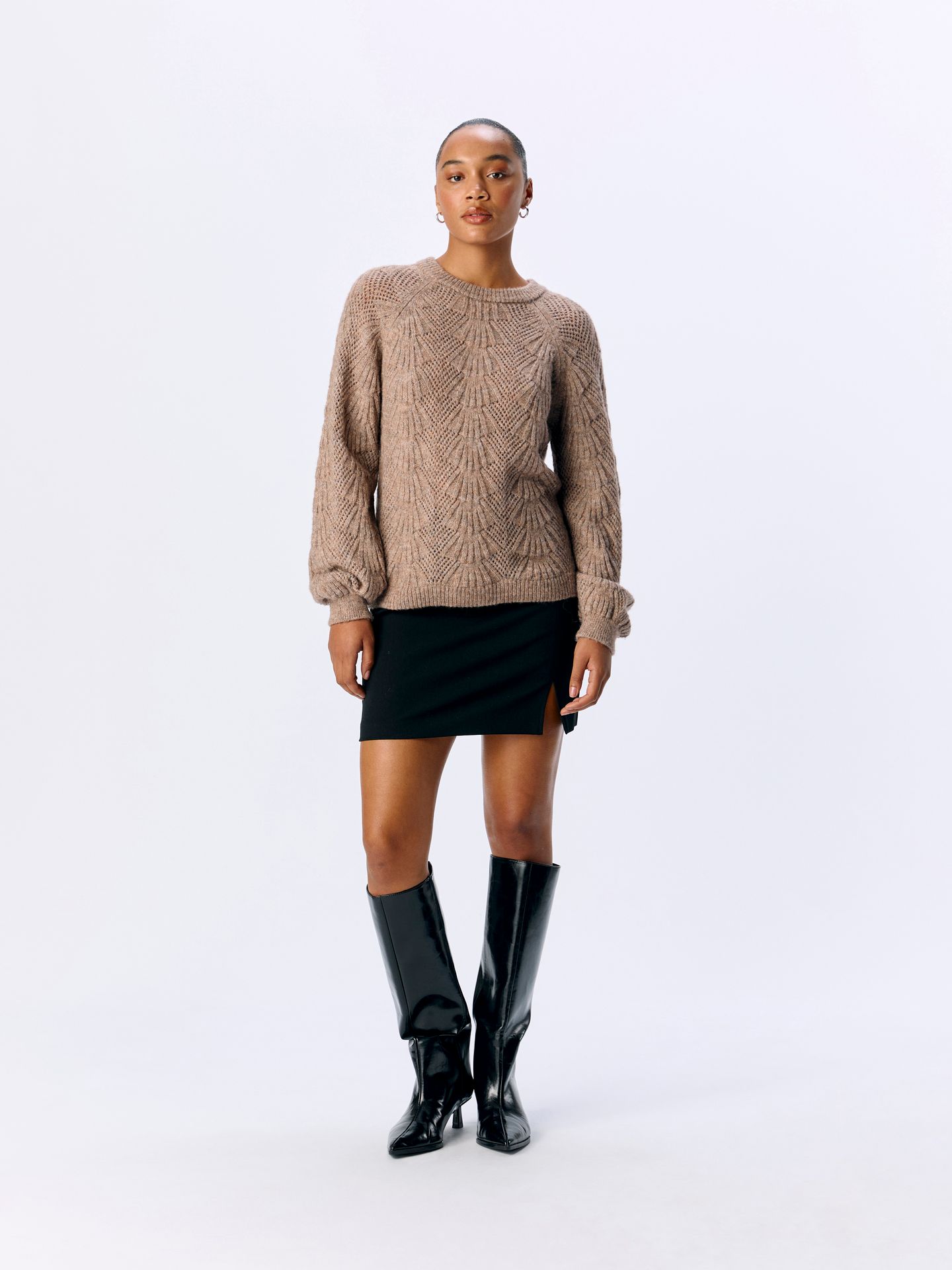 Object OBJFLORA RE L/S KNIT PULLOVER NOOS Desert Taupe/COL 2900159999058 Object OBJFLORA RE L/S KNIT PULLOVER NOOS Desert Taupe/COL 2900159999058