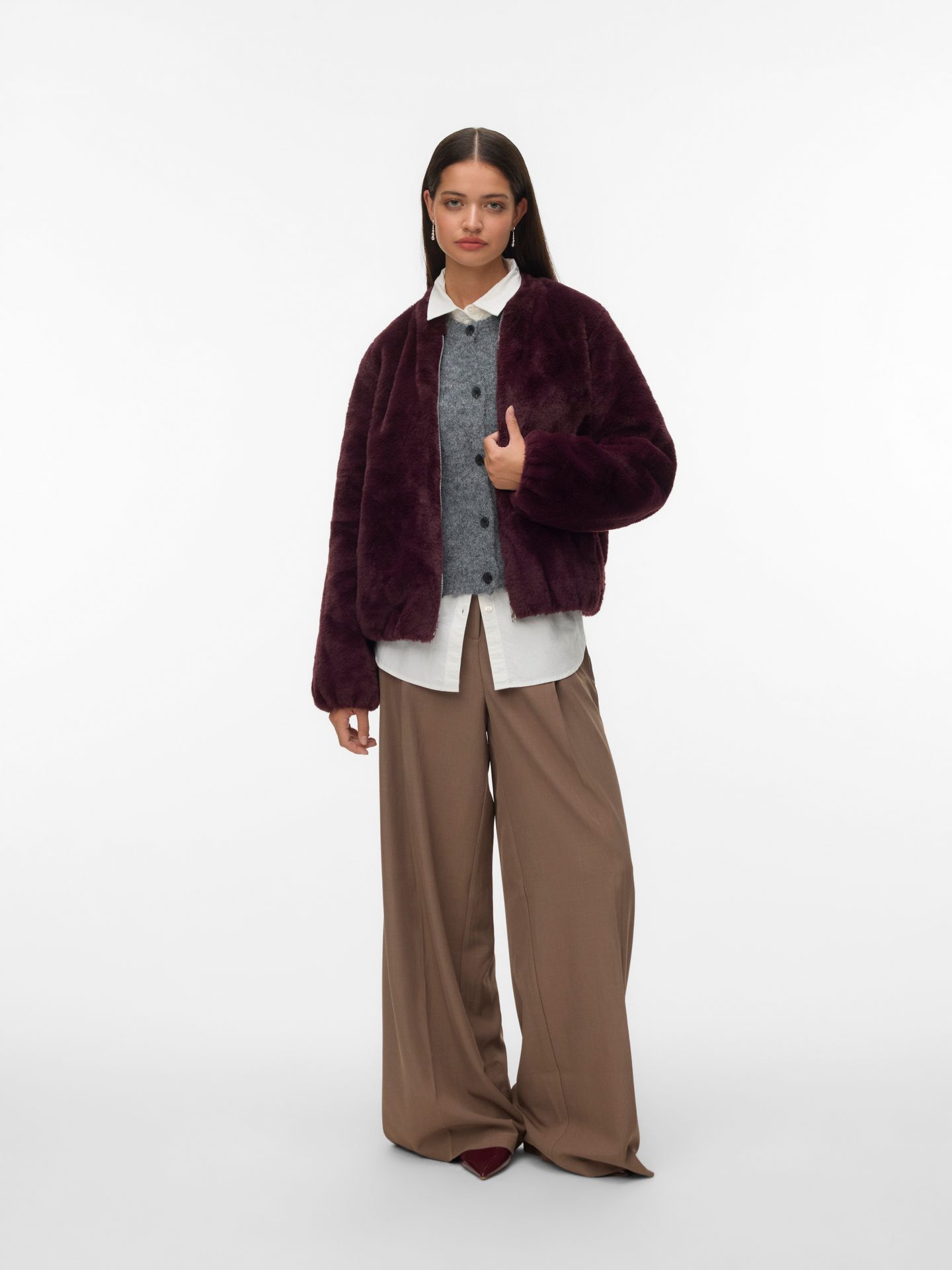 Vero Moda VMSONJALIGA SHORT JACKET GA BOO Winetasting 2900160001016