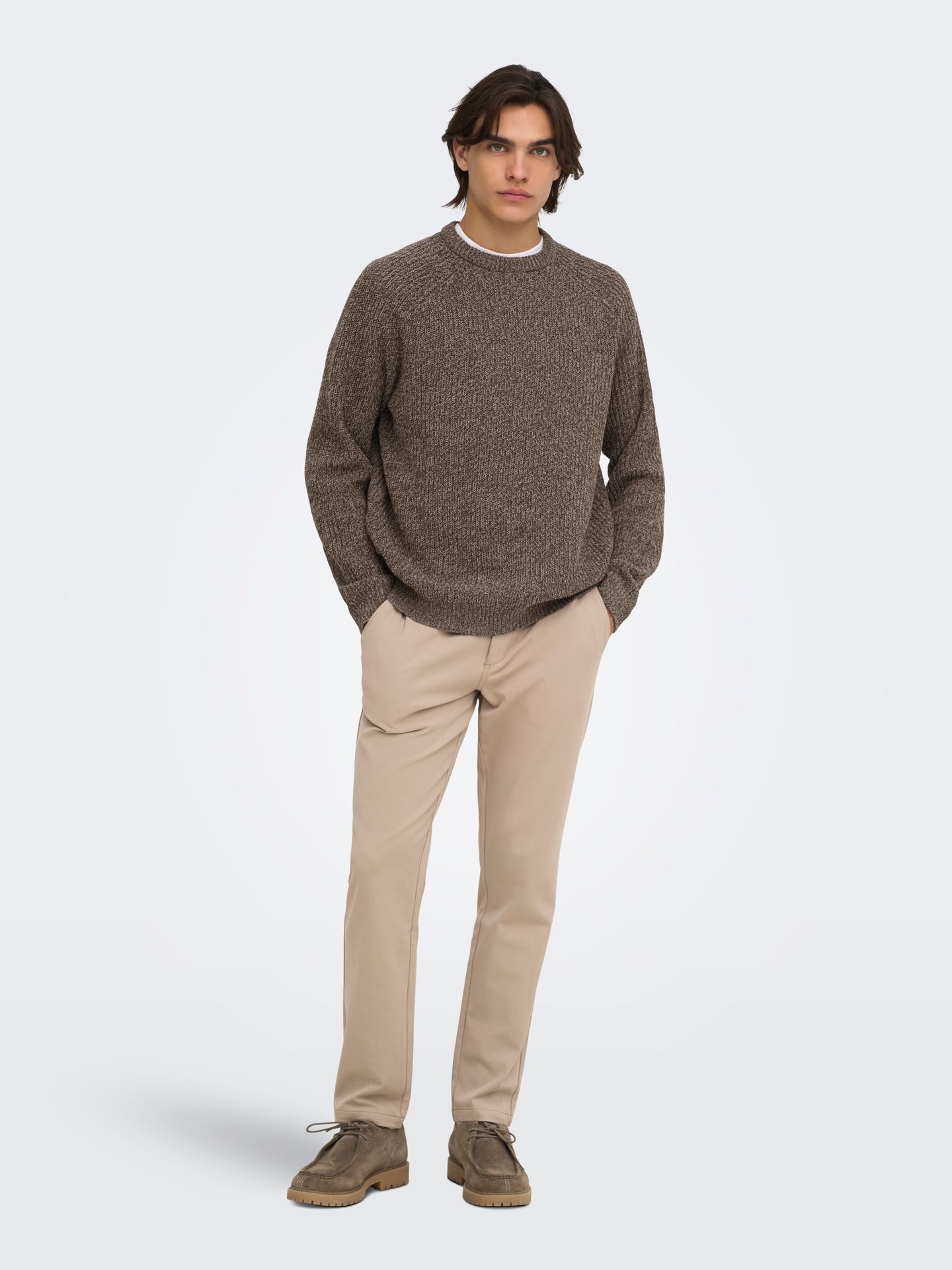 Only & Sons ONSJOIN RLX LS RAGLAN KNIT Falcon/DEMITASSE 2900169469022