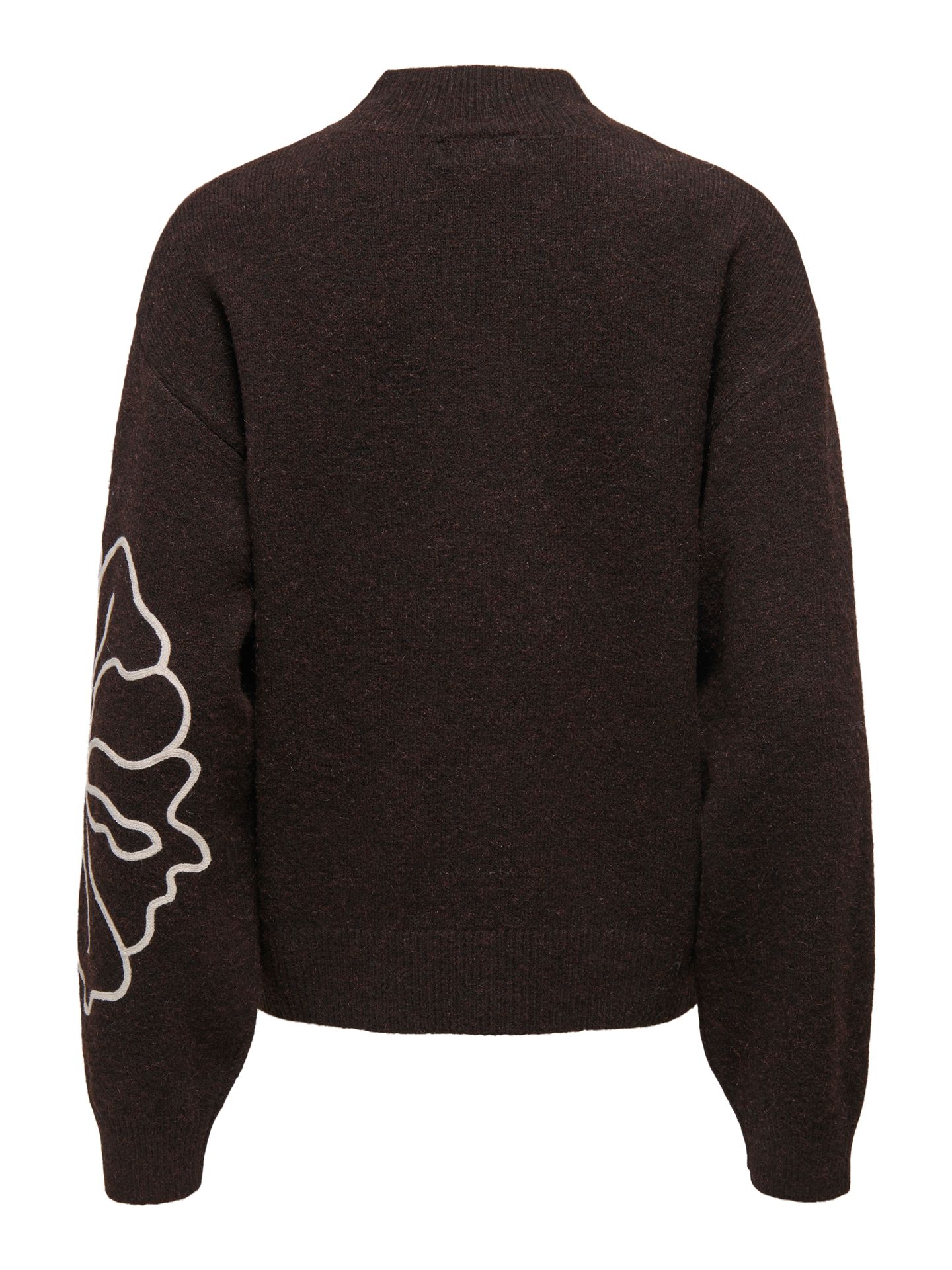 Only JDYJELLA L/S FLOWER PULLOVER KNT NO Chocolate Torte/W. PUMICE STONE EMB 2900170093063