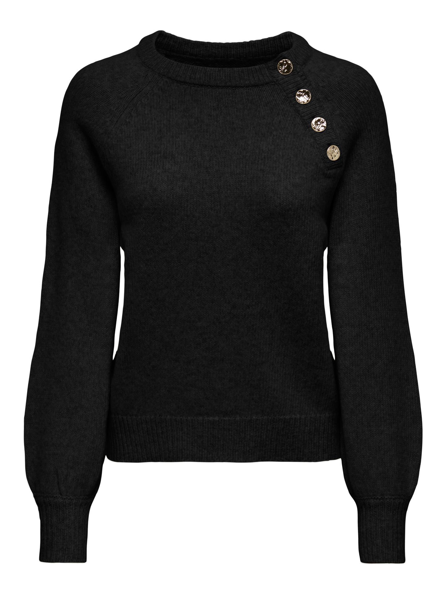Only ONLEMMA LIFE LS BUTTON ONECK KNT NO Black 00115049-EKA26011400000004