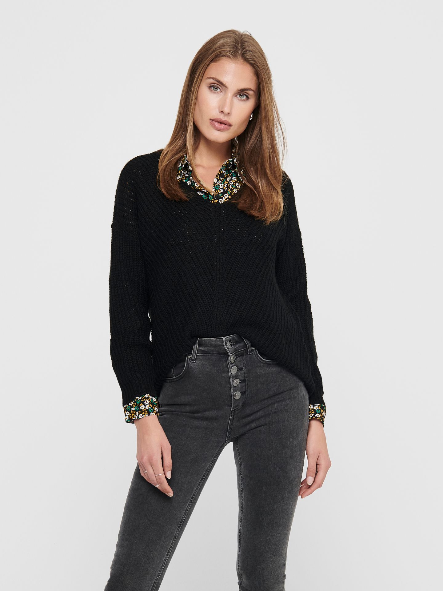 Only JDYNEW MEGAN L/S PULLOVER KNT NOOS Black 00115050-EKA26011400000004