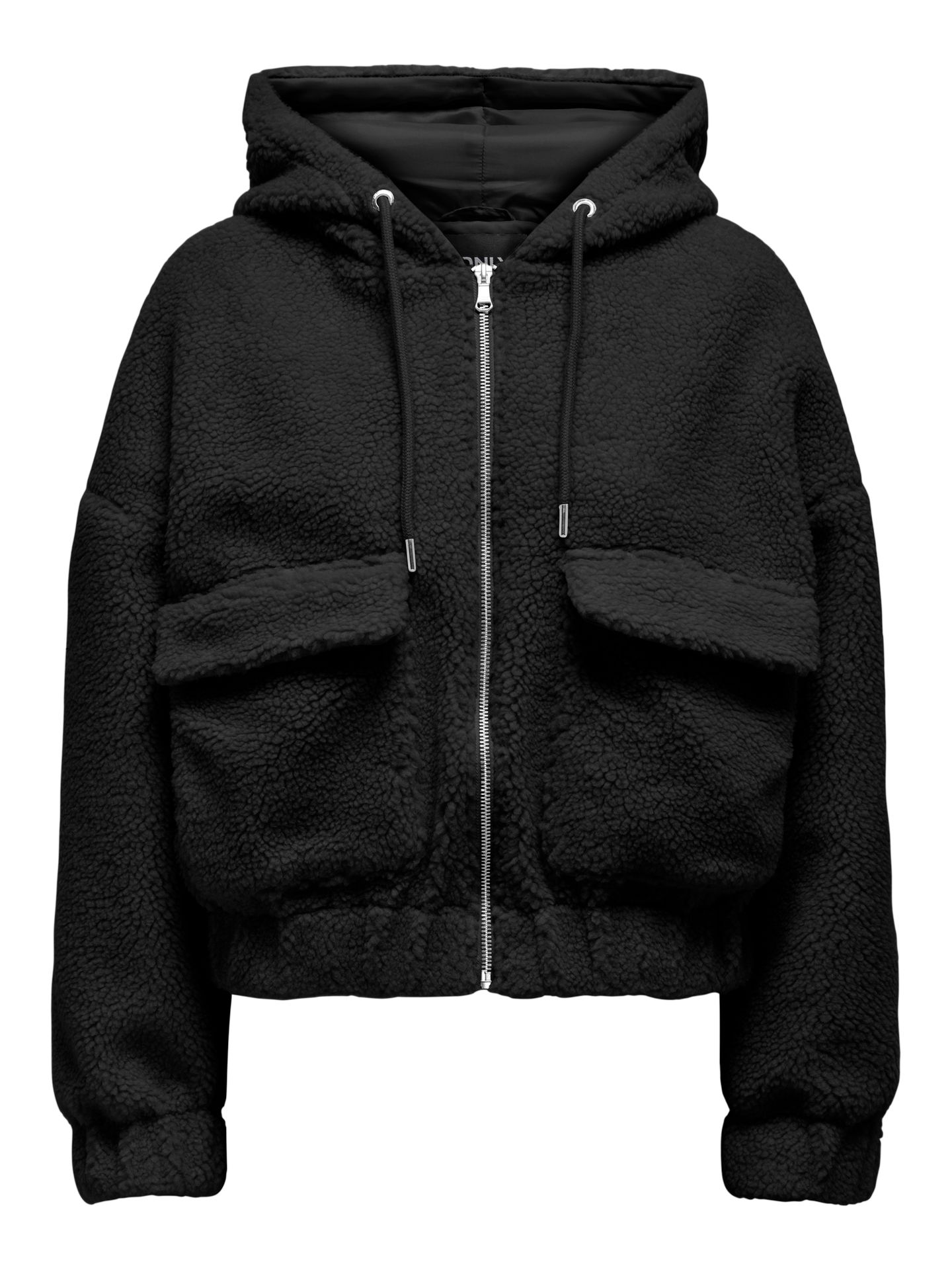 Only ONLTANJA TEDDY HOOD JACKET OTW NOOS Black 2900160017048
