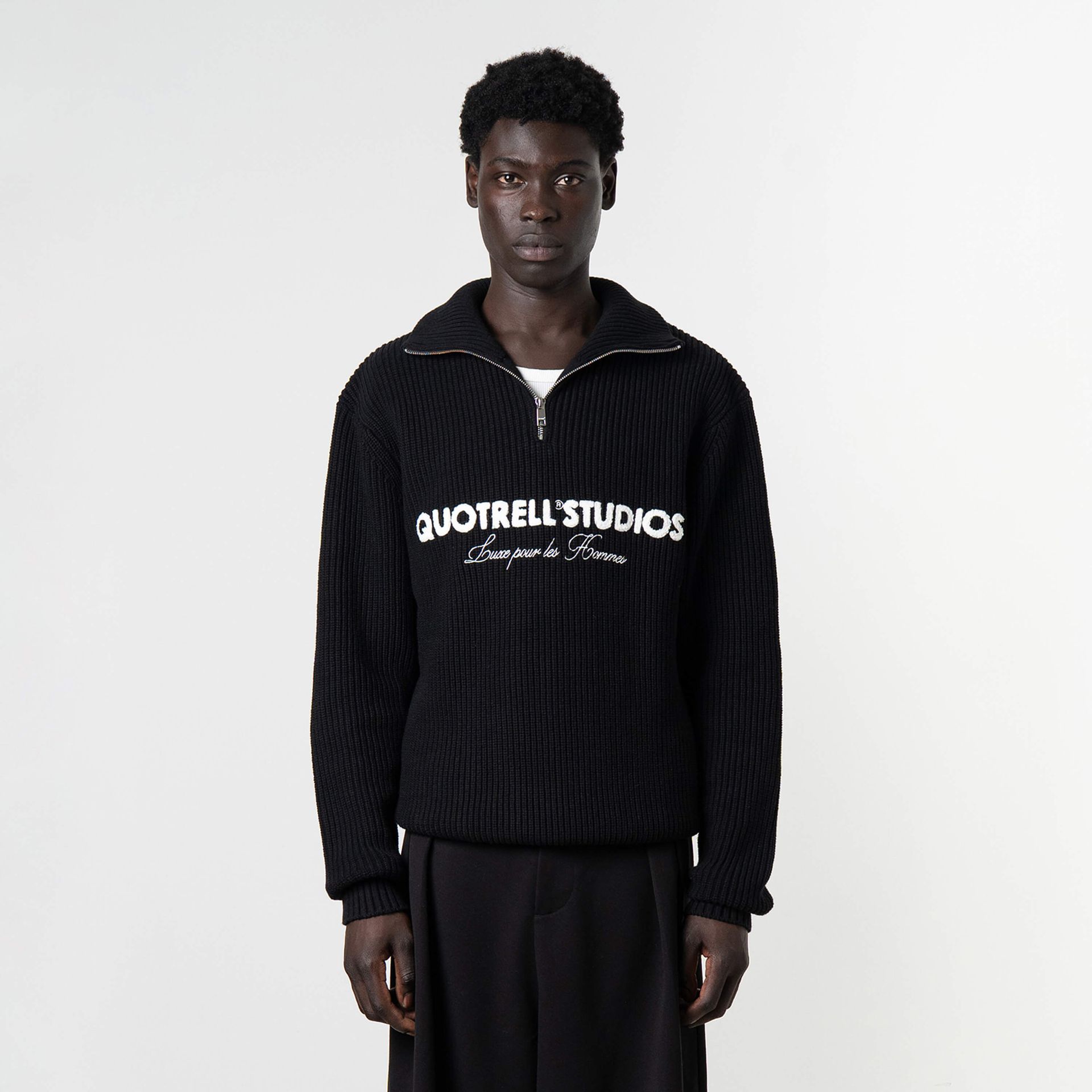 Quotrell Jace studio zip up Black/White 00115175-904