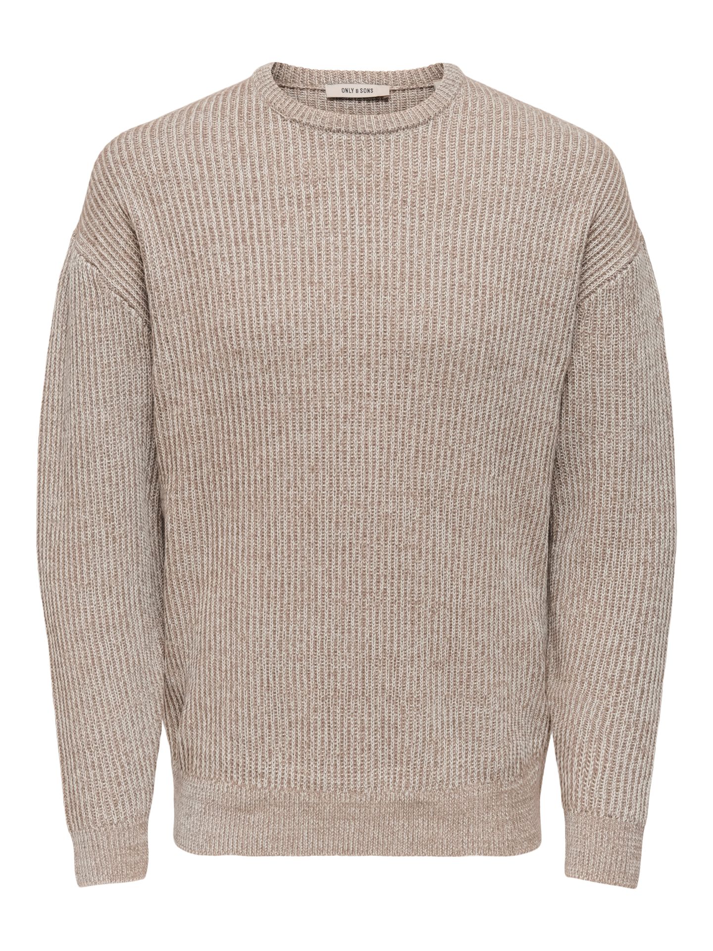 Only & Sons ONSJOE RLX CREW KNIT Cloud Dancer/SILVER LINING + DESERT 00115179-EKA26011400003116