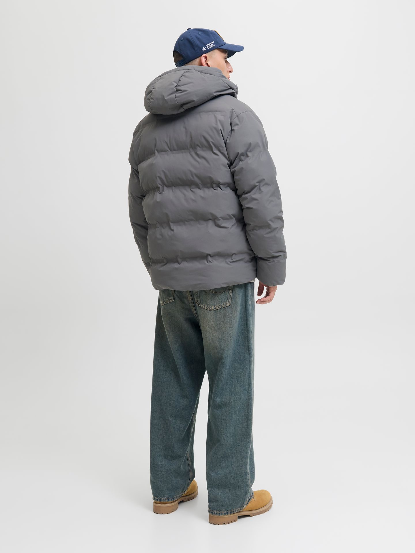 Jack & Jones JJESOHO PUFFER HOOD SN Castlerock 2900160255044