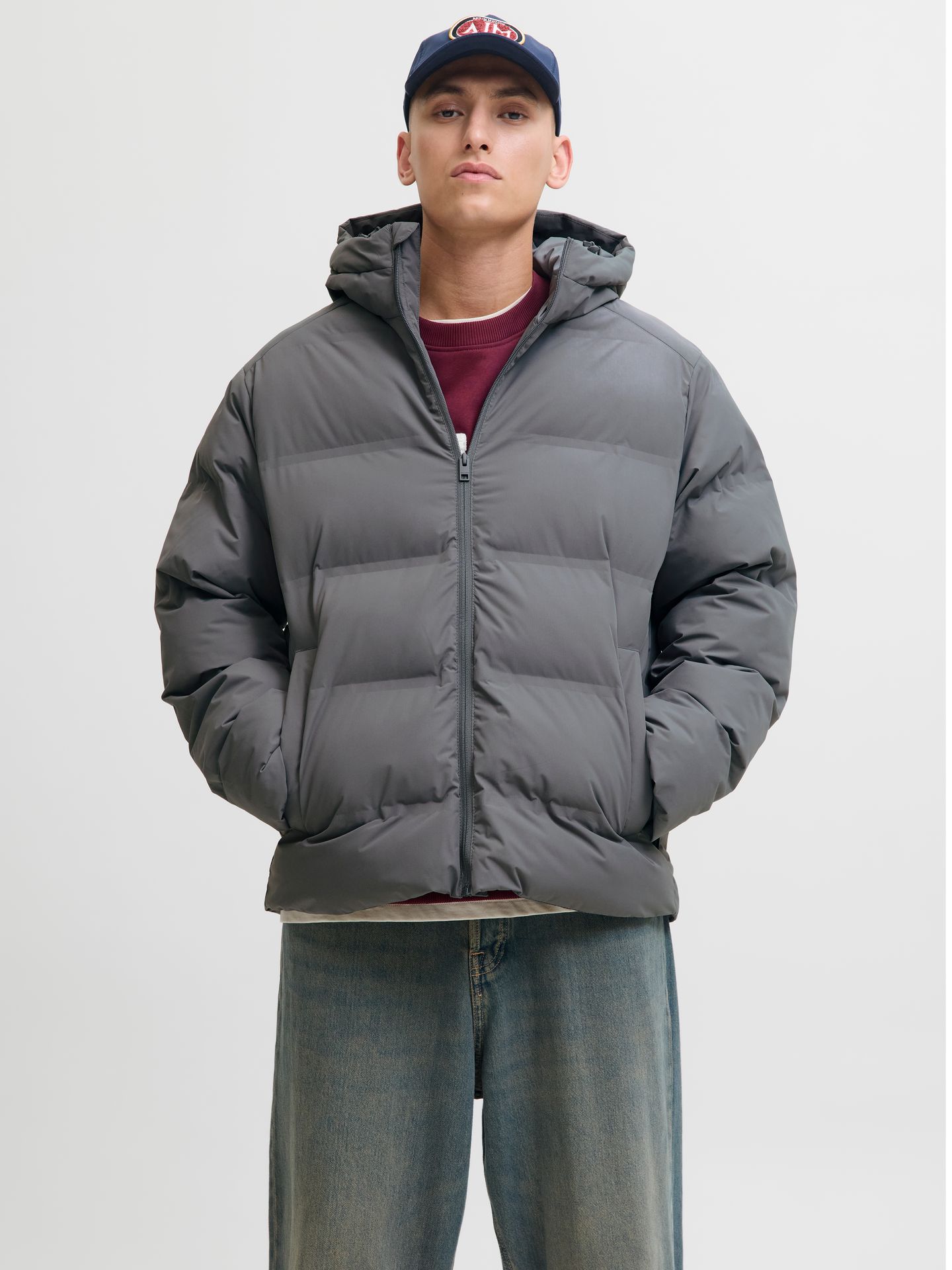 Jack & Jones JJESOHO PUFFER HOOD SN Castlerock 2900160255044