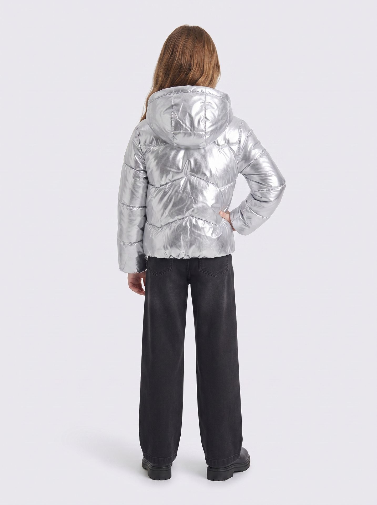 Kids Only KOGPEARL PUFFER HOOD JACKET CS OTW Silver 2900160256041