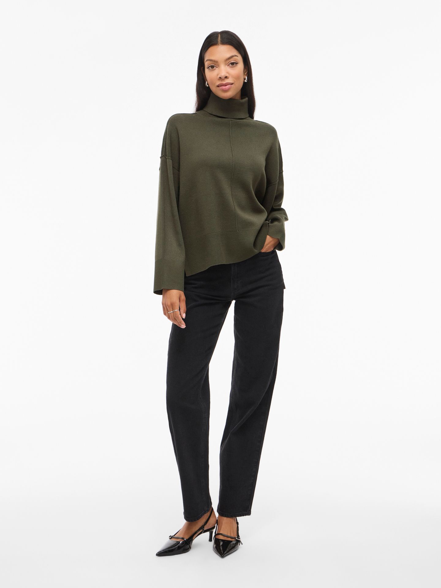 Vila VIOSTRIA ROLLNECK L/S KNIT TOP-NOOS Deep Depths 2900160258038