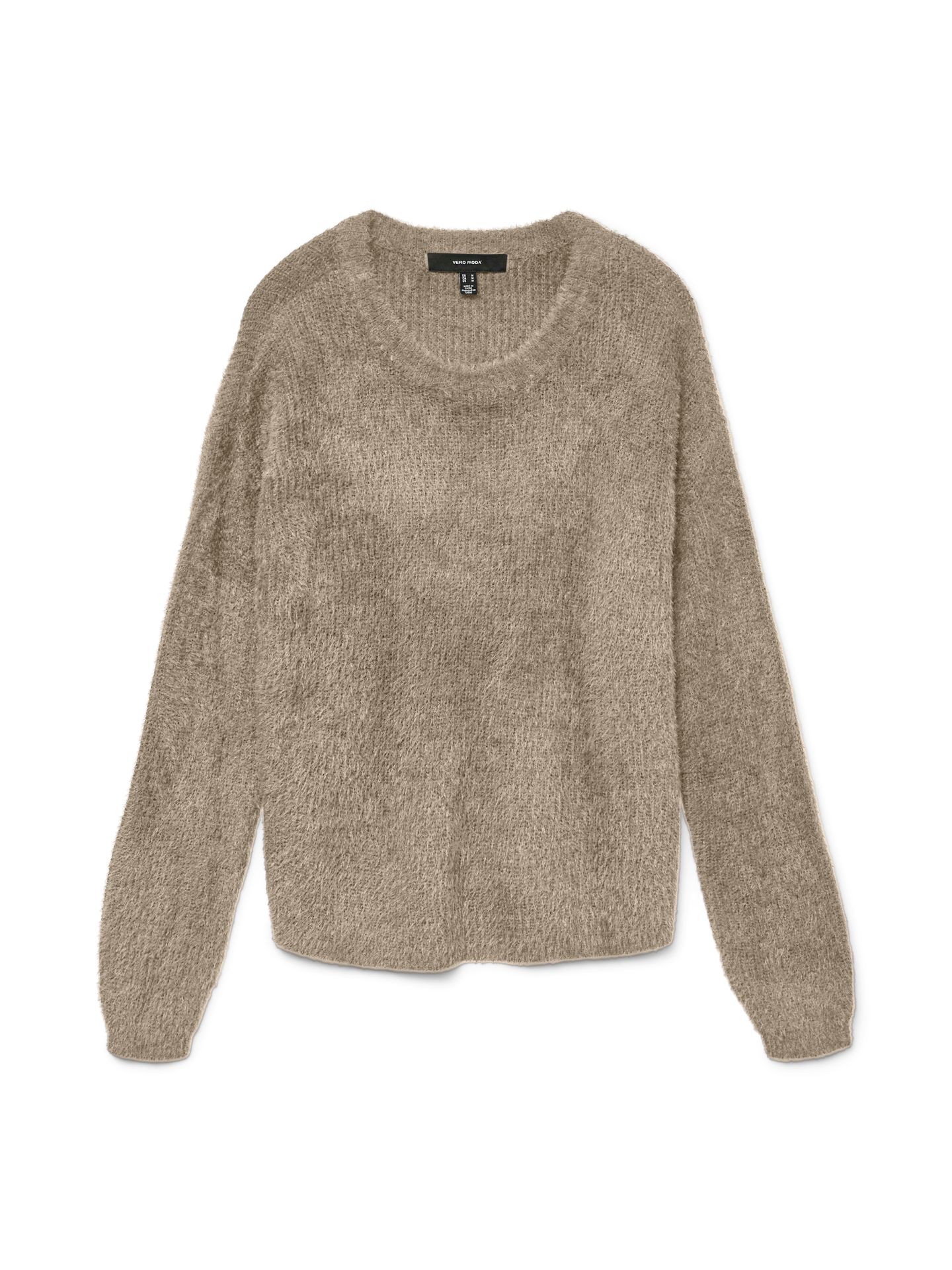 Vero Moda VMPUFF LS O-NECK PULLOVER BOO Silver Mink 00115186-EKA26011400000517