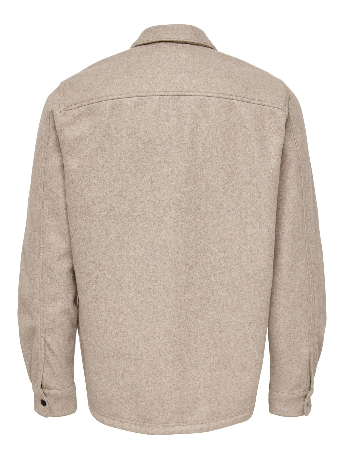 Only & Sons ONSASH OVR WOOLEN LOOK PKT LS SHIRT Chinchilla 2900160285041