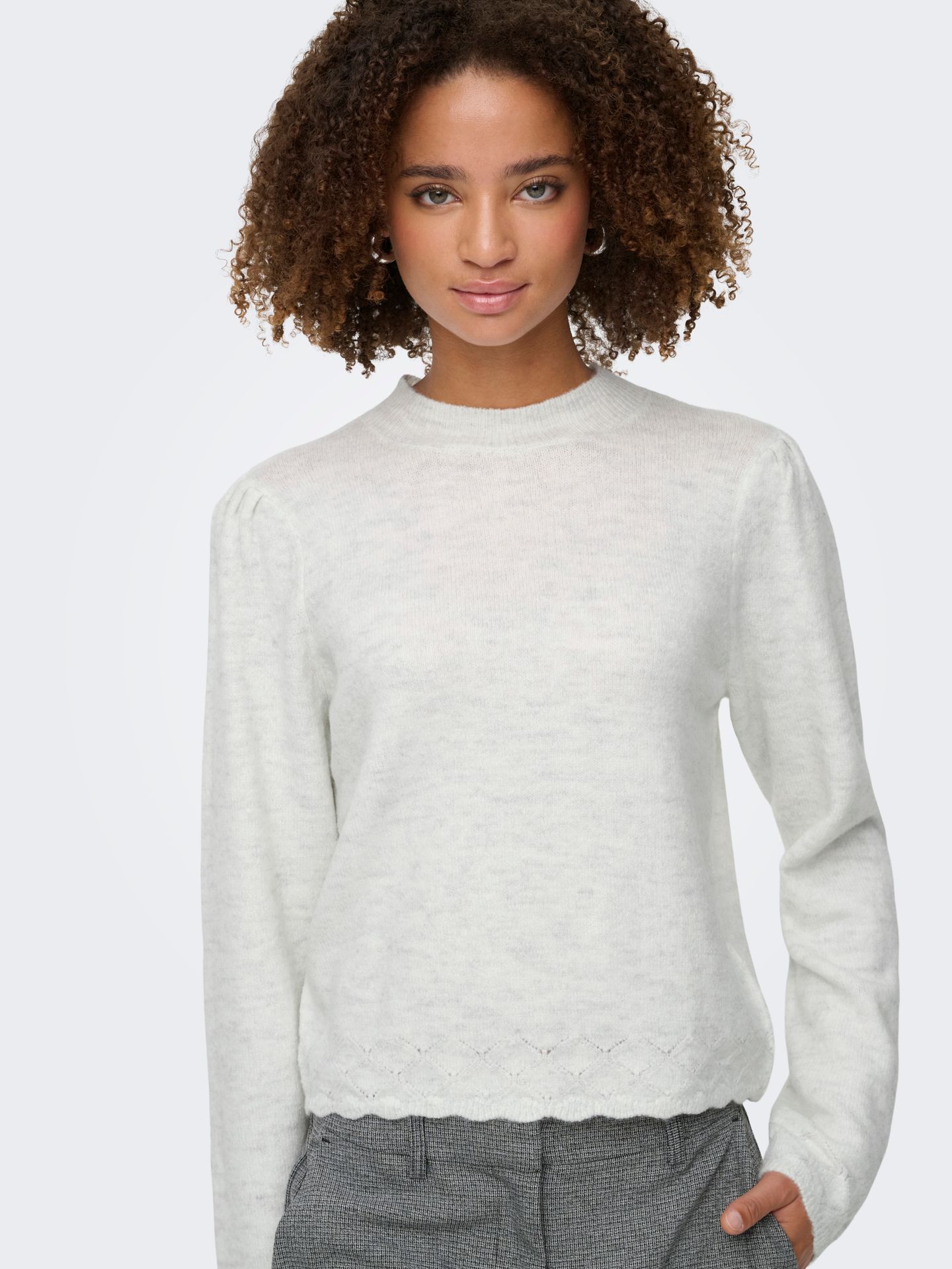 Only JDYELANORA L/S O-NECK PULLOVER KNT Cloud Dancer/2024 BRODERIE ANGLAISE 2900160287045