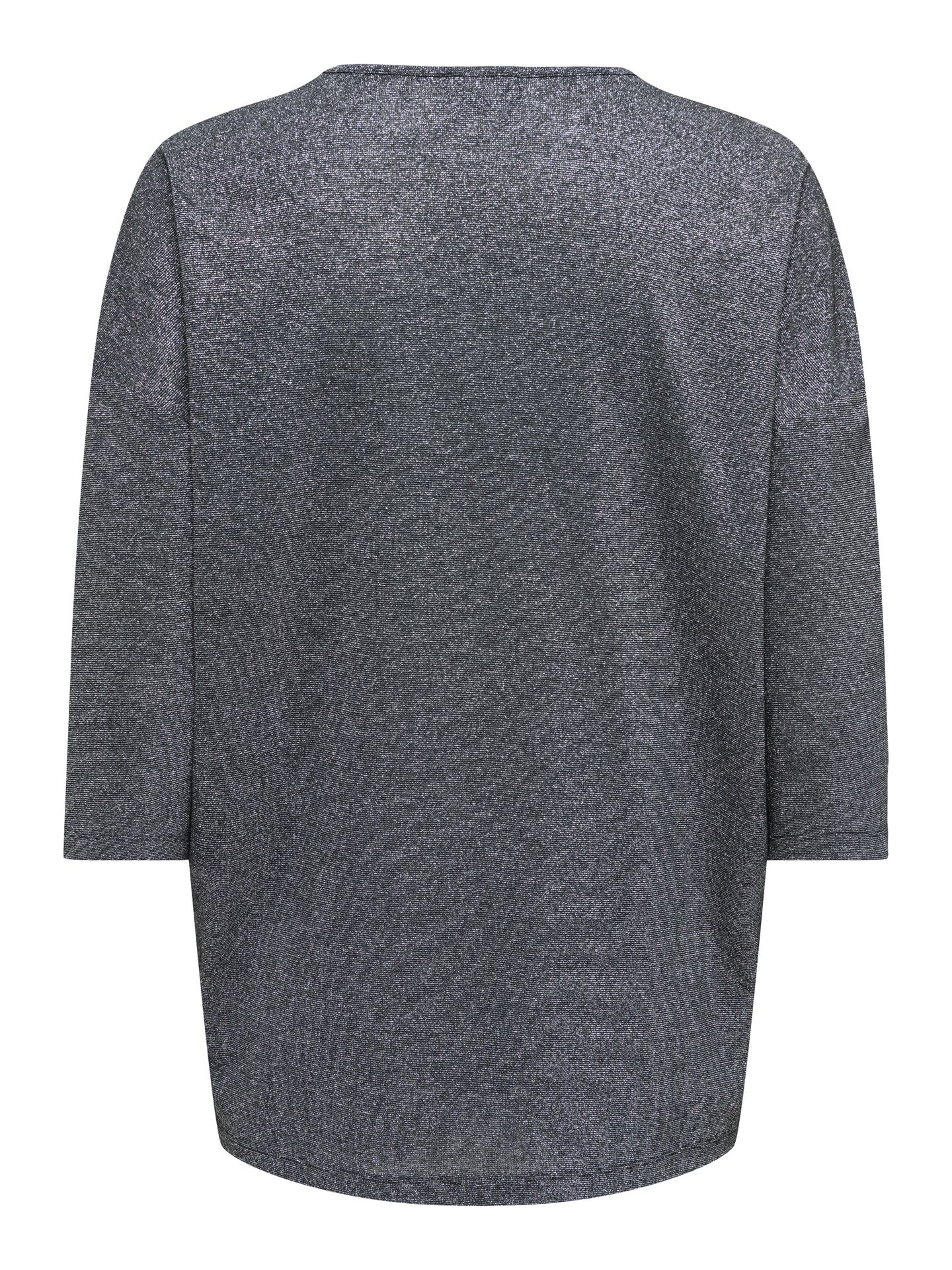 Only ONLSILVERY GLAMOUR LUREX 3/4 TOP JR Black/With Clara Leo 2900160290045