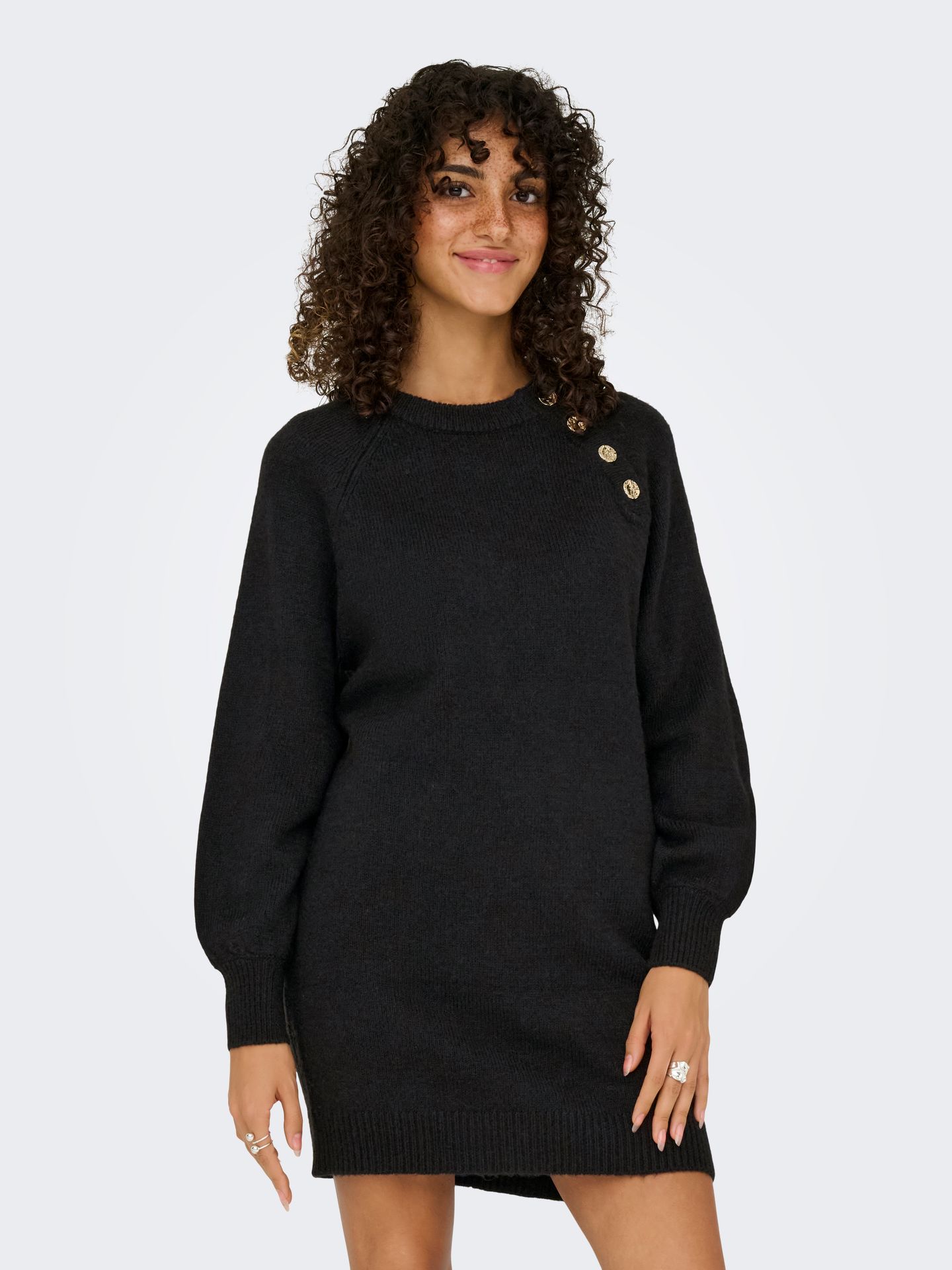 Only ONLEMMA LIFE LS BUTTON ONEC DRESS C Black/LEO AOP 2900160312020