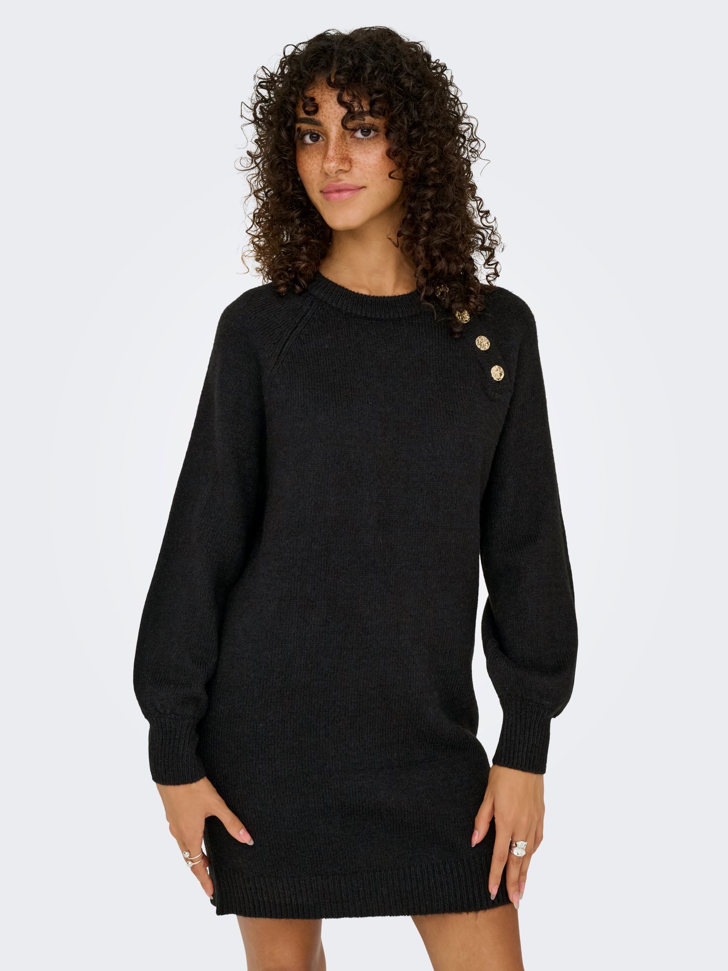 Only ONLEMMA LIFE LS BUTTON ONEC DRESS C Black/LEO AOP 2900160312020