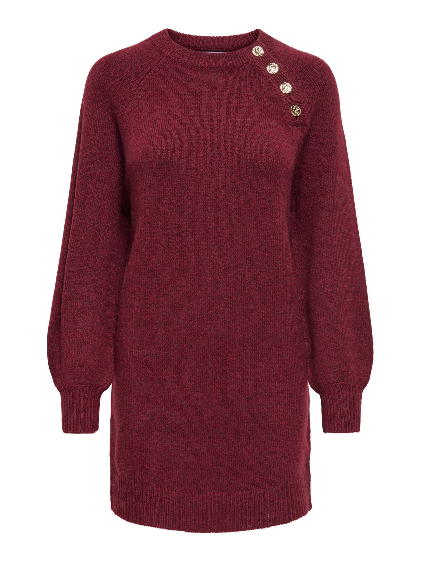Only ONLEMMA LIFE LS BUTTON ONEC DRESS C Cabernet/Melange 00115210-EKA26011400001979