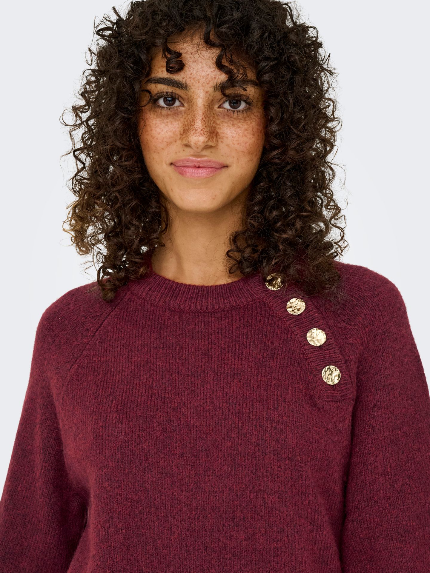 Only ONLEMMA LIFE LS BUTTON ONEC DRESS C Cabernet/Melange 2900160311023