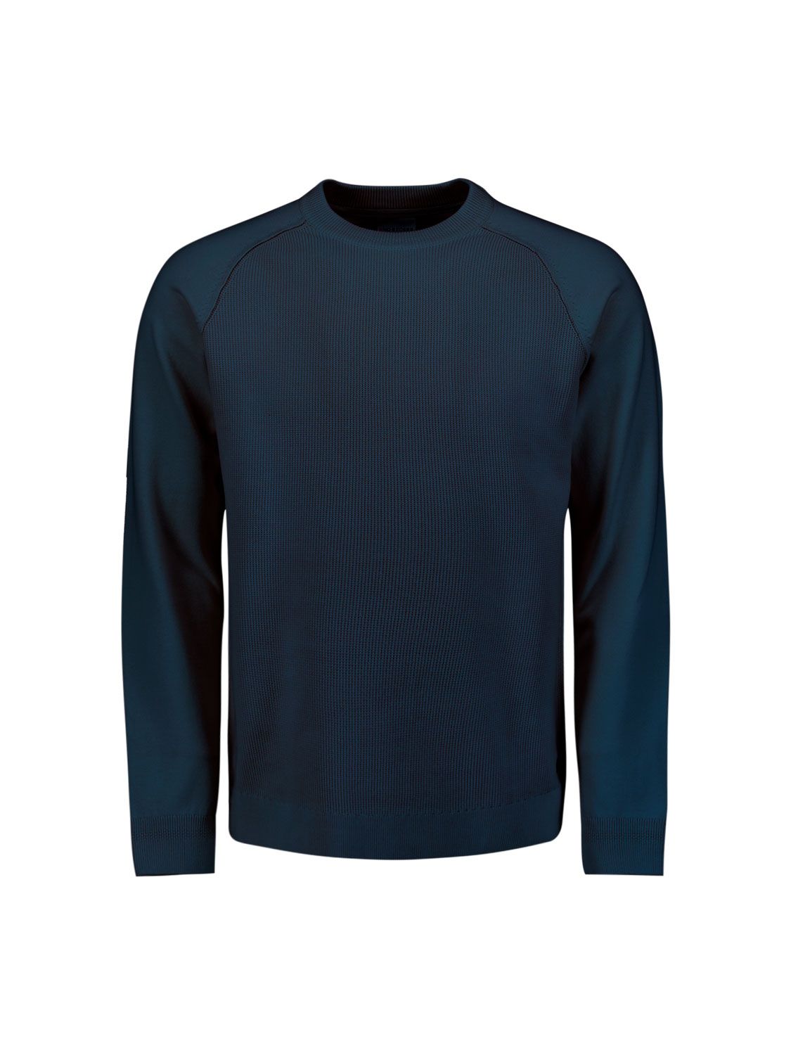 No Excess Pullover Crewneck Solid Waffle Knit 078 night 00115229-EKA14000100000065