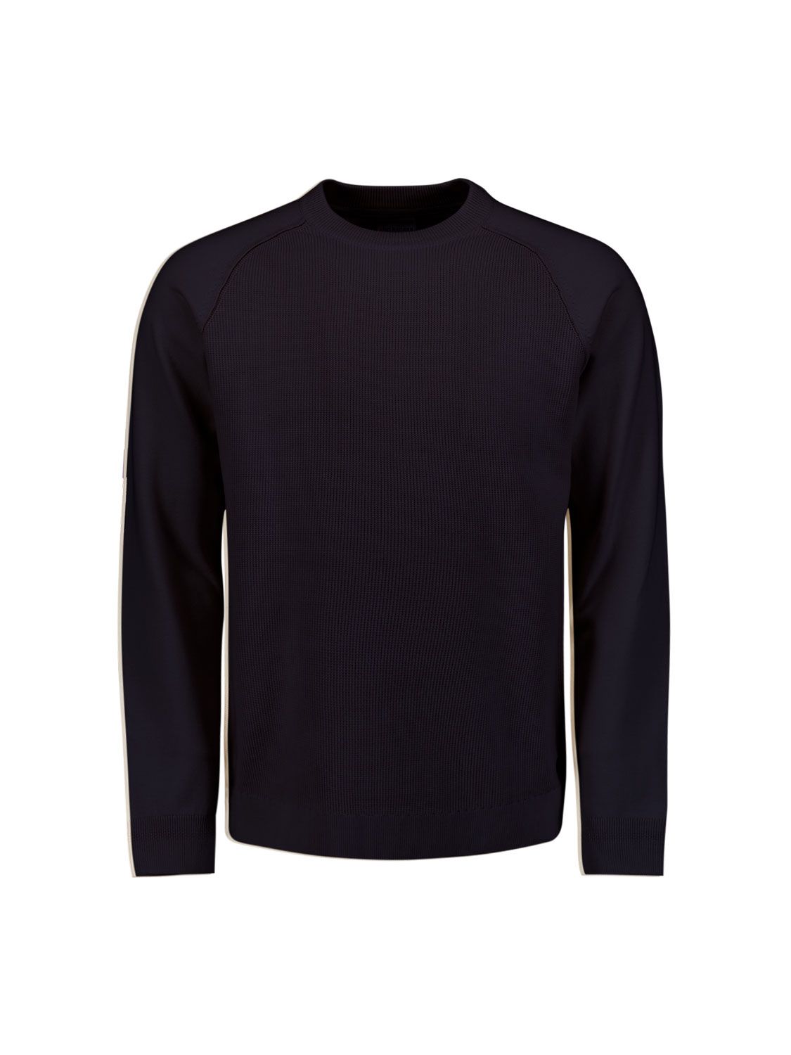 No Excess Pullover Crewneck Solid Waffle Knit 020 black 00115229-EKA14000100000066