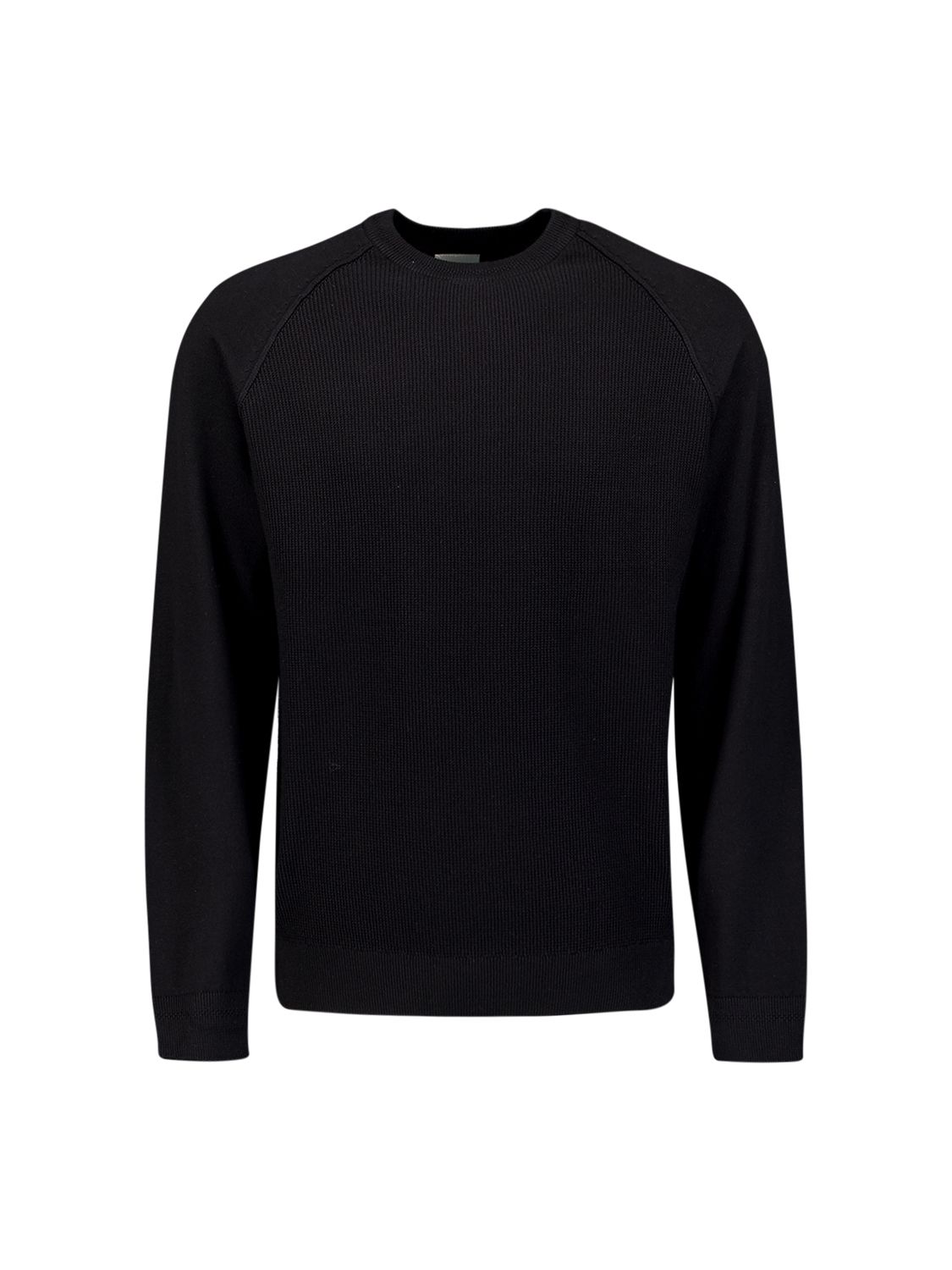 No Excess Pullover Crewneck Solid Waffle Knit 020 black 2900160343086