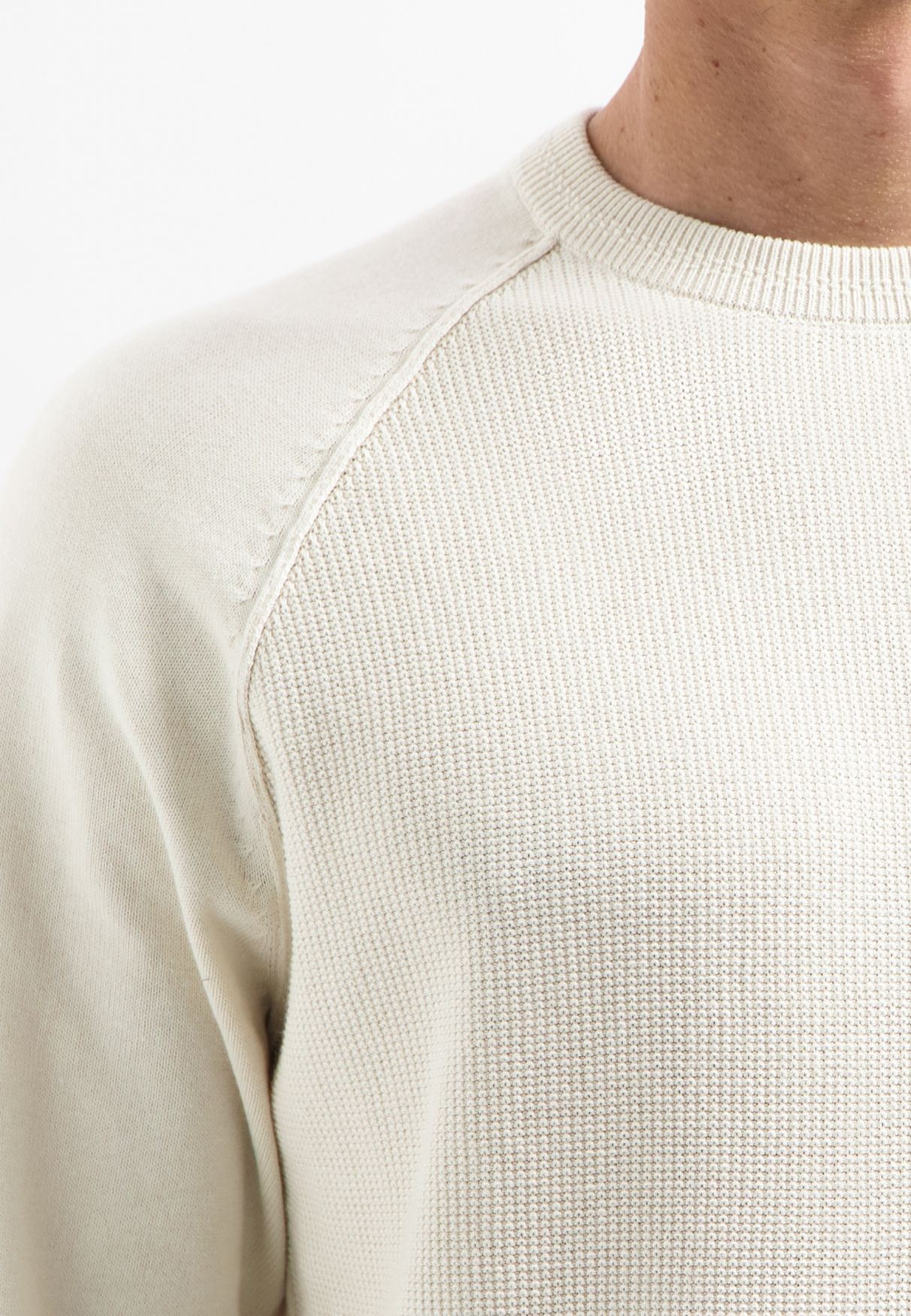 No Excess Pullover Crewneck Solid Waffle Knit 013 kit 2900160342089