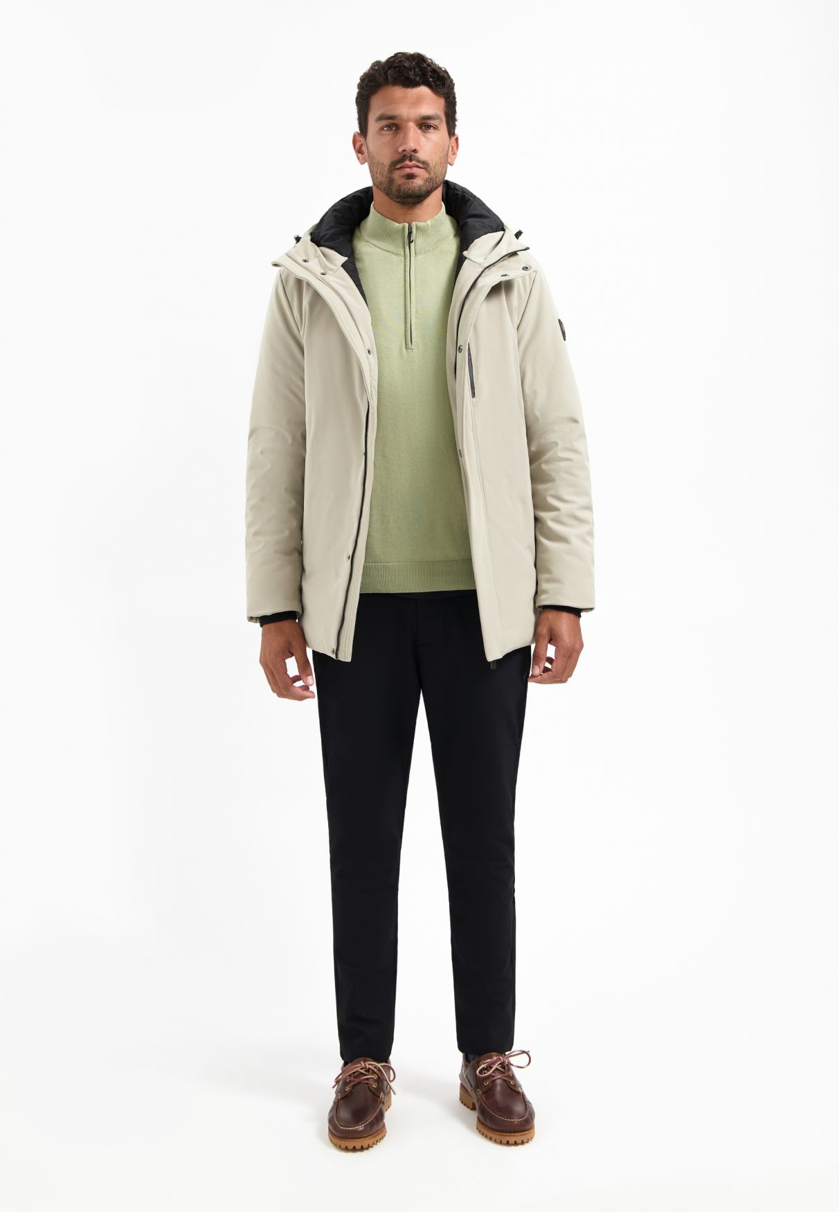 No Excess Pullover Half Zip High Collar Solid 197 light moss 2900160349040