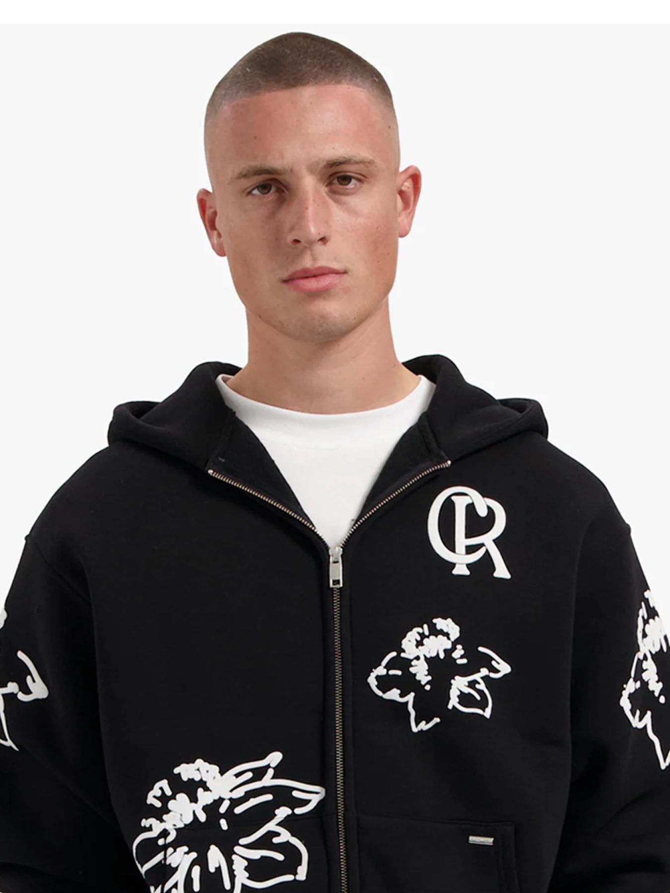 Croyez Flower Zip Hoodie Black 2900160354068