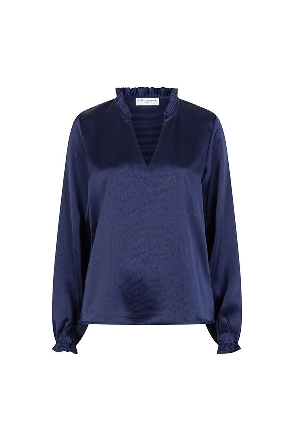 Lofty Manner Blouse Eliza 414 navy blue 2900160364074