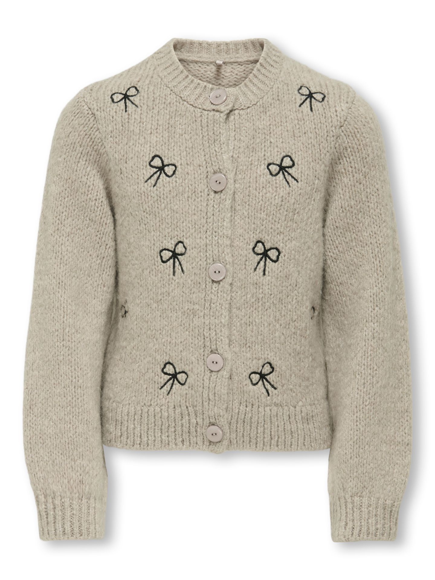 Only KOGCODY L/S O-NECK BOW CARDIGAN KNT Pumice Stone/LEO AOP 00115255-EKA26011400000384