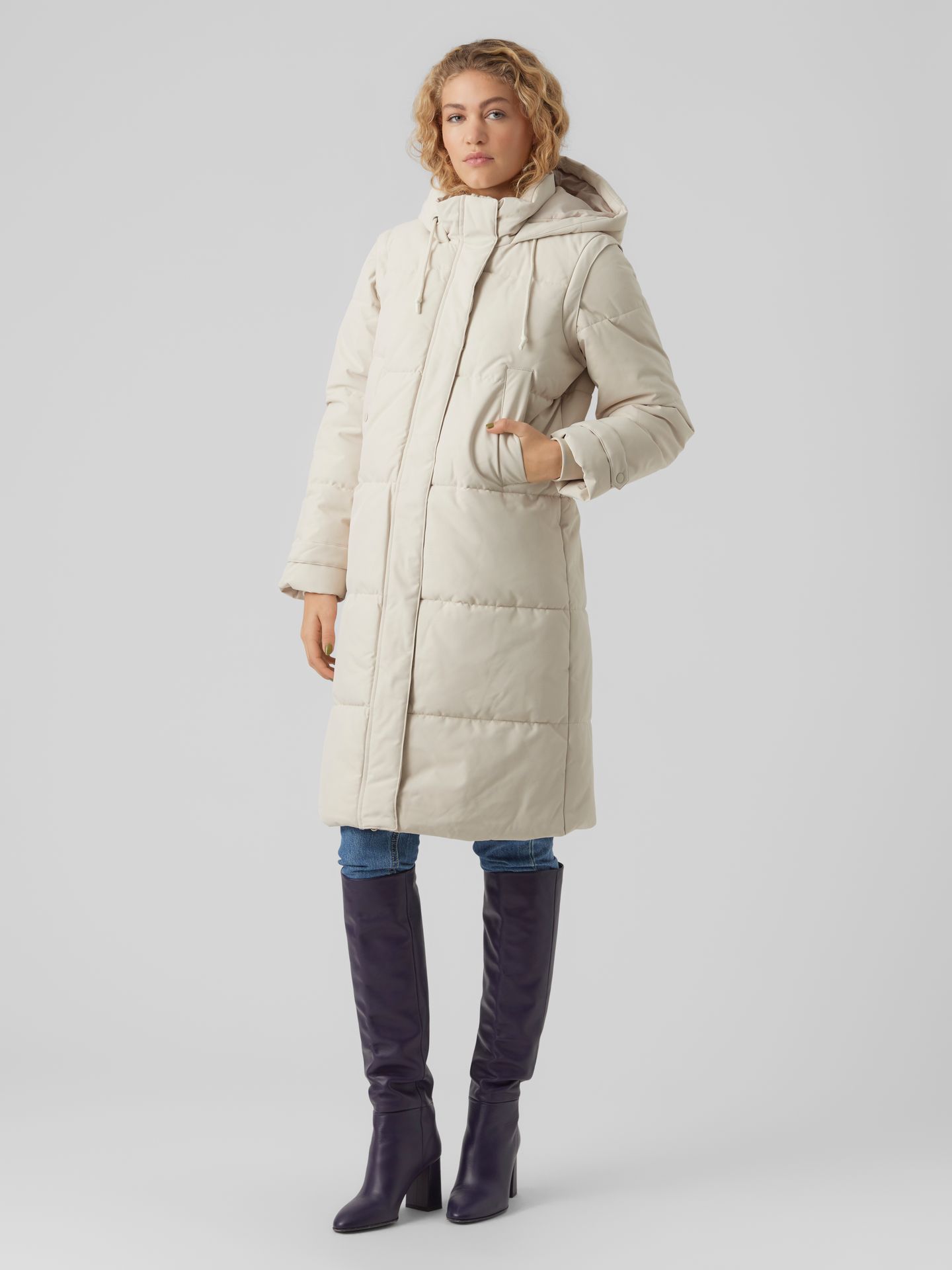 Vero Moda VMMARGARET LONG COAT GA NOOS Oatmeal 00115256-EKA26011400000359