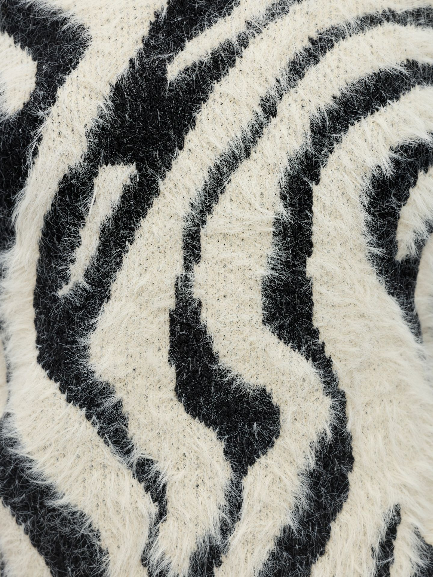 Object OBJHOLLOW L/S RE KNIT PULLOVER NOOS Black/Sandshell vertical stripes 2900169711053