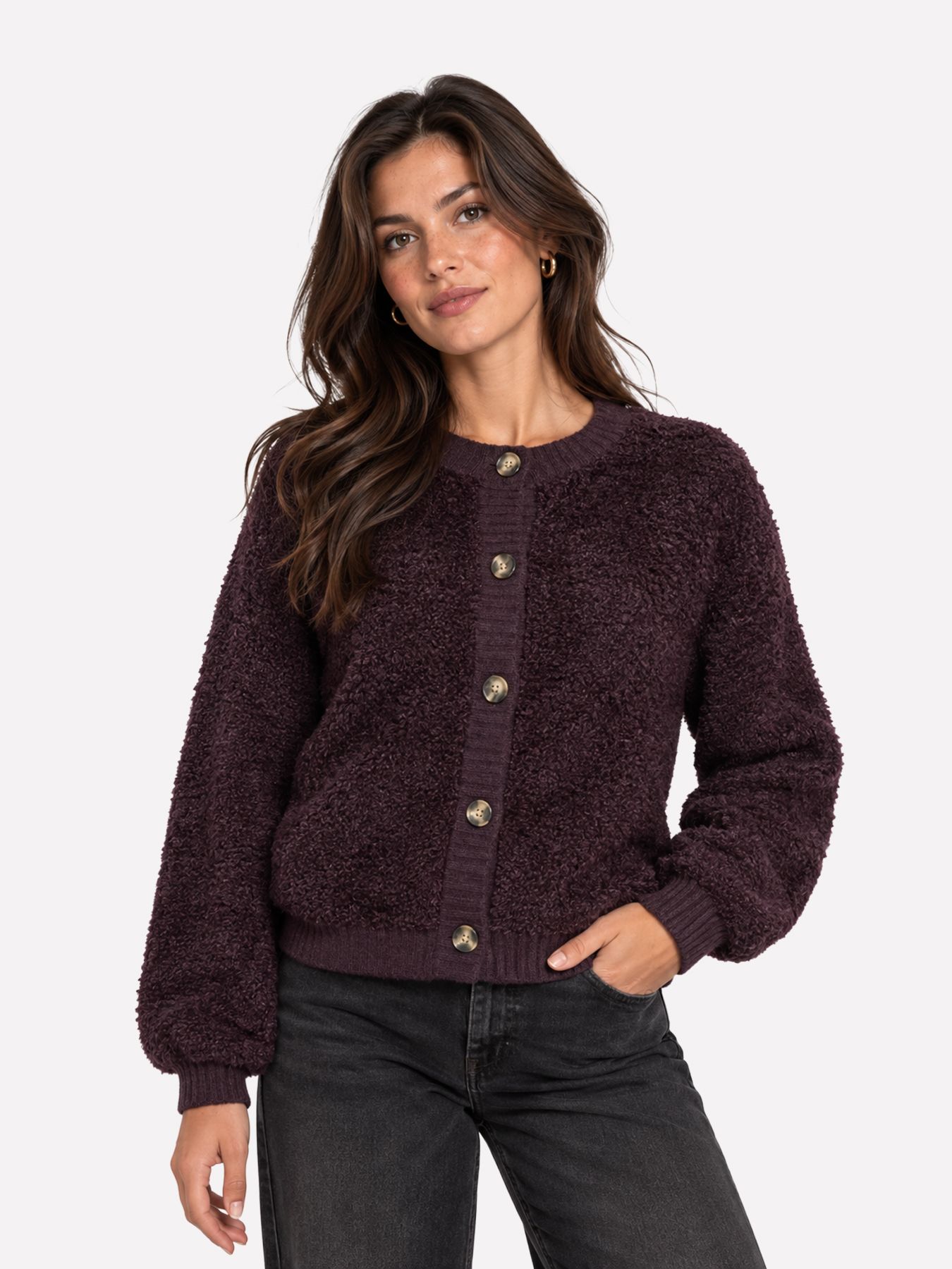 Only JDYEIRA LIFE L/S ONECK CARDIGAN KNT Plum Perfect 00115259-EKA26011400002944