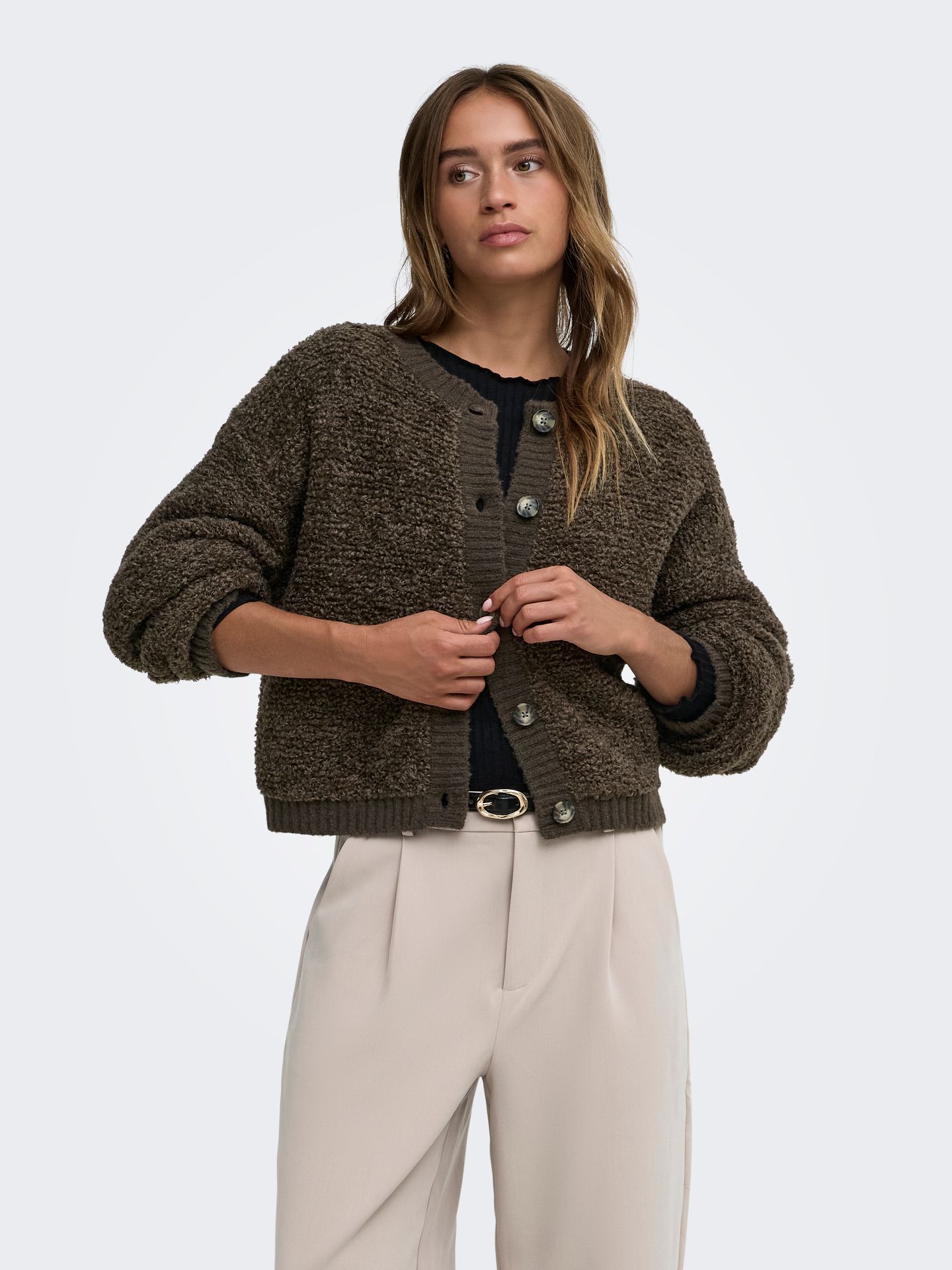 Only JDYEIRA LIFE L/S ONECK CARDIGAN KNT Black Olive 2900171647029